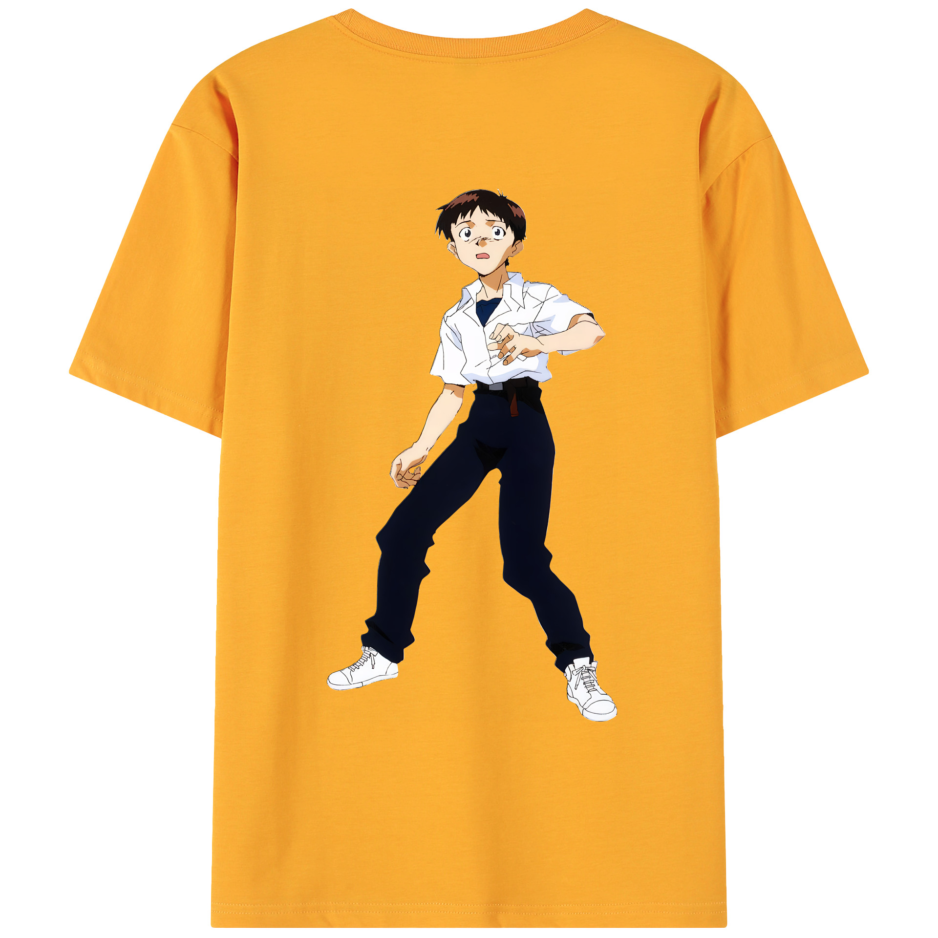 （画像用） EVA 新世紀エヴァンゲリオン 綿100％ メンズ半袖Tシャツ（バックプリント） 通気性
