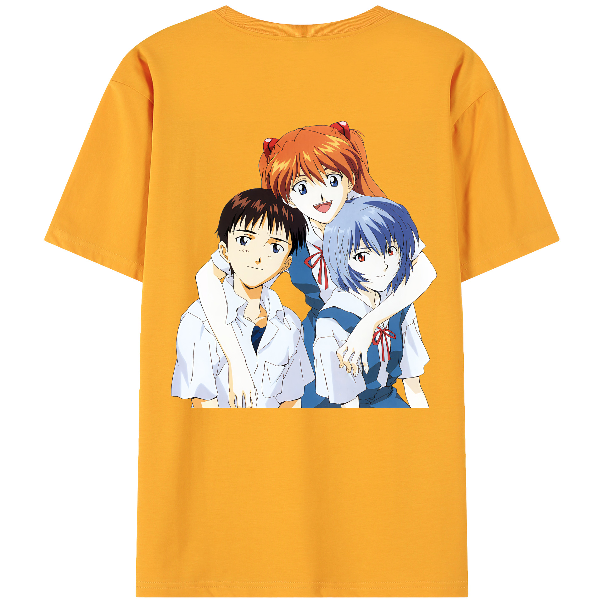 （画像用） EVA 新世紀エヴァンゲリオン 綿100％ メンズ半袖Tシャツ（バックプリント） 通気性