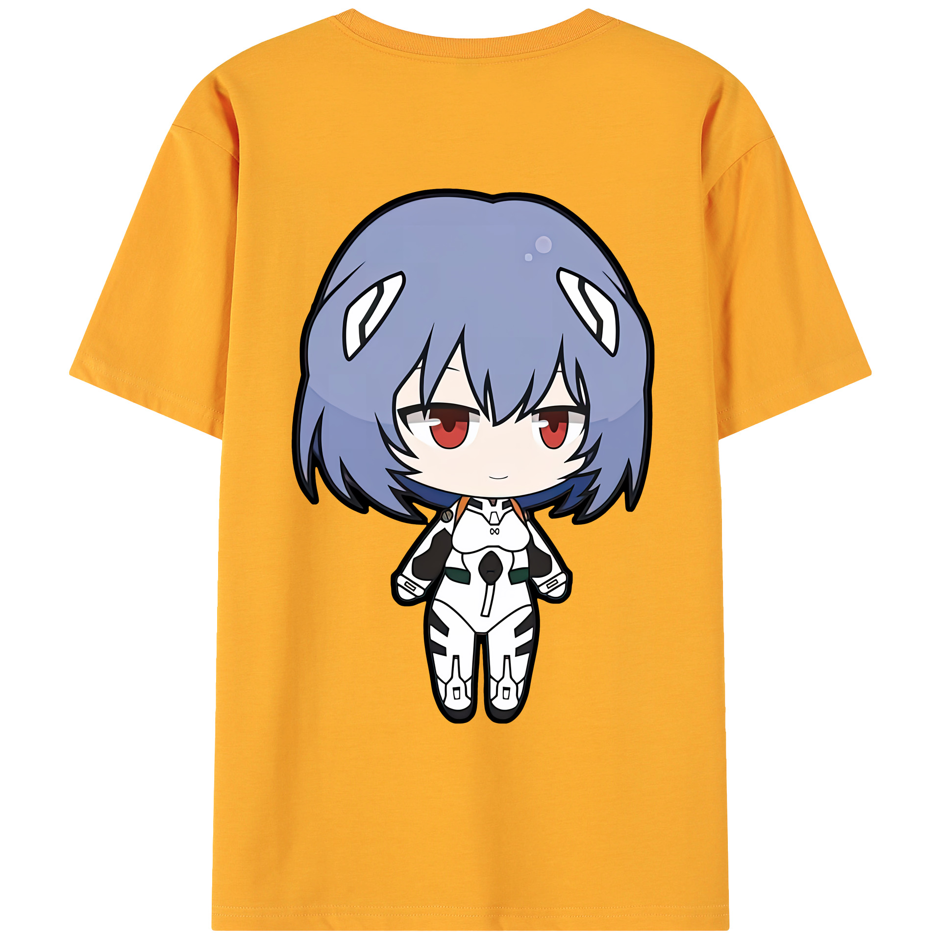 （画像用） EVA 新世紀エヴァンゲリオン 綿100％ メンズ半袖Tシャツ（バックプリント） 通気性