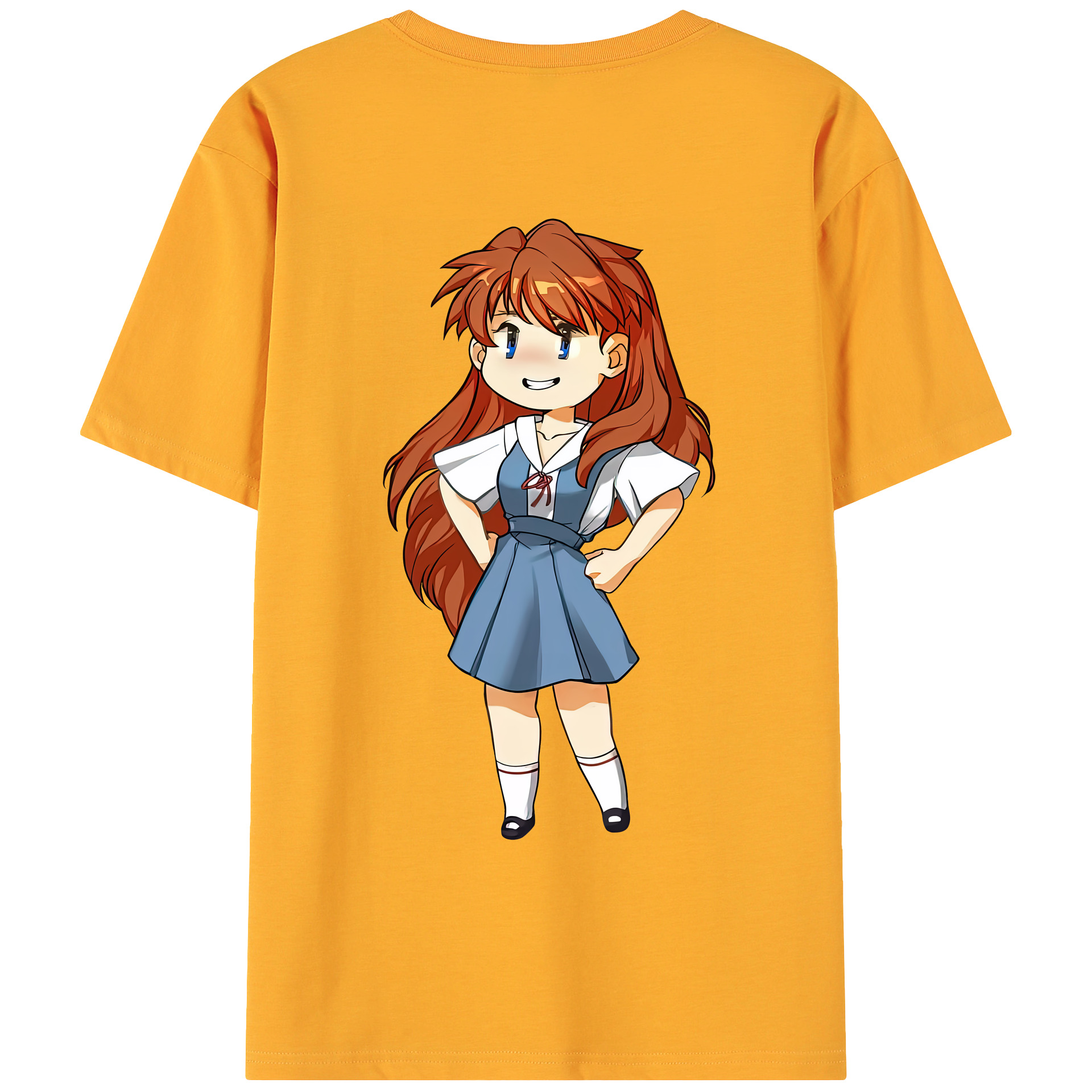 （画像用） EVA 新世紀エヴァンゲリオン 綿100％ メンズ半袖Tシャツ（バックプリント） 通気性
