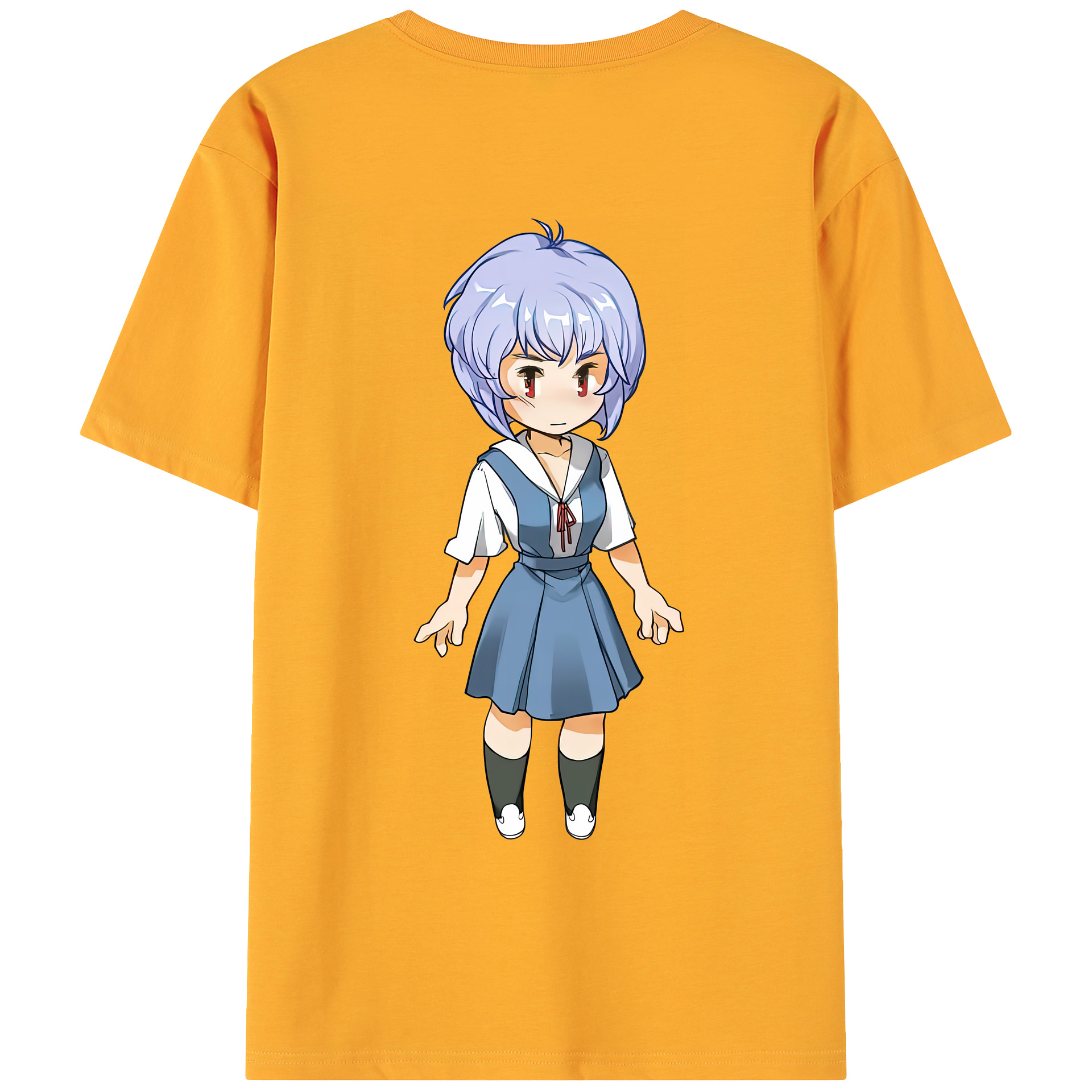 （画像用） EVA 新世紀エヴァンゲリオン 綿100％ メンズ半袖Tシャツ（バックプリント） 通気性