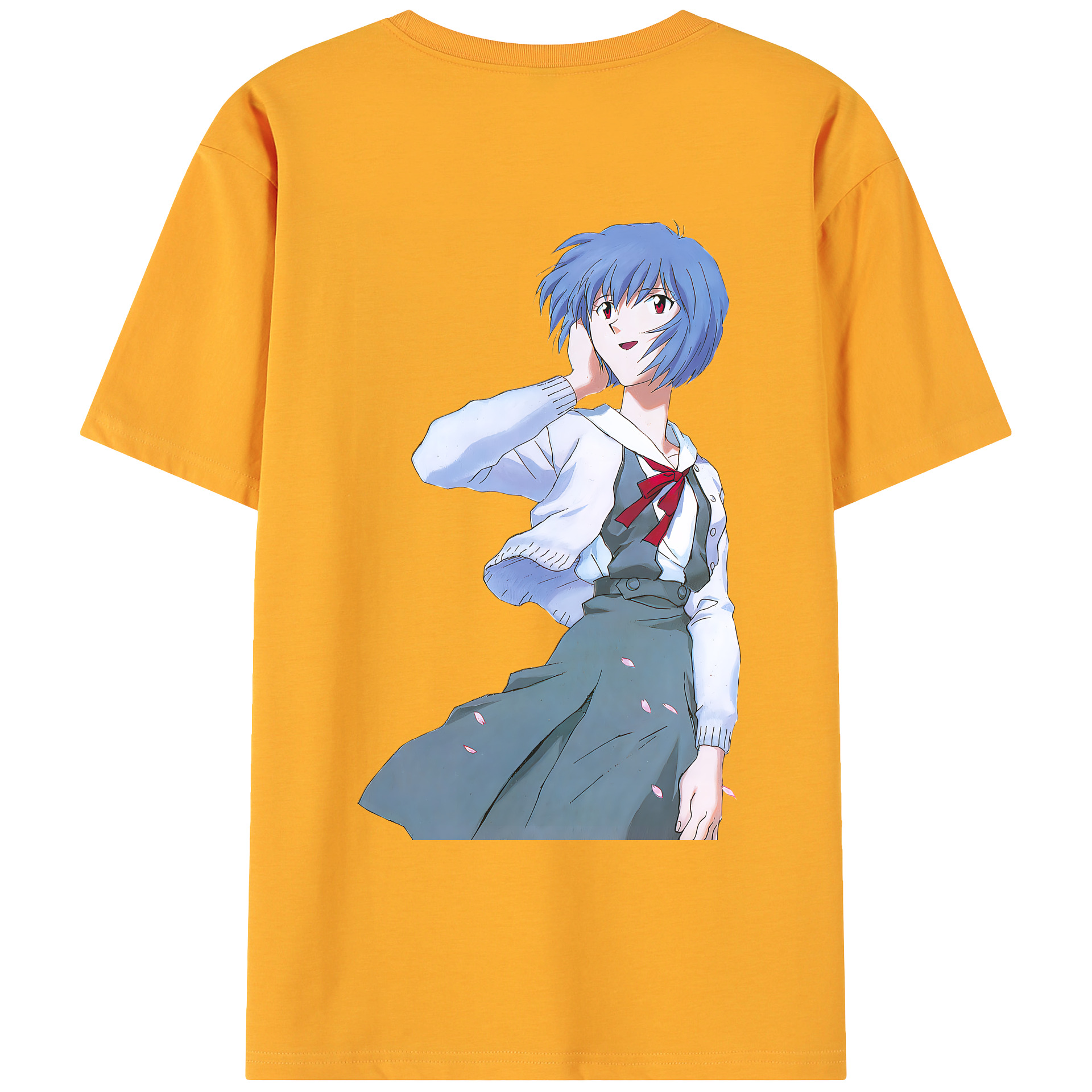 （画像用） EVA 新世紀エヴァンゲリオン 綿100％ メンズ半袖Tシャツ（バックプリント） 通気性