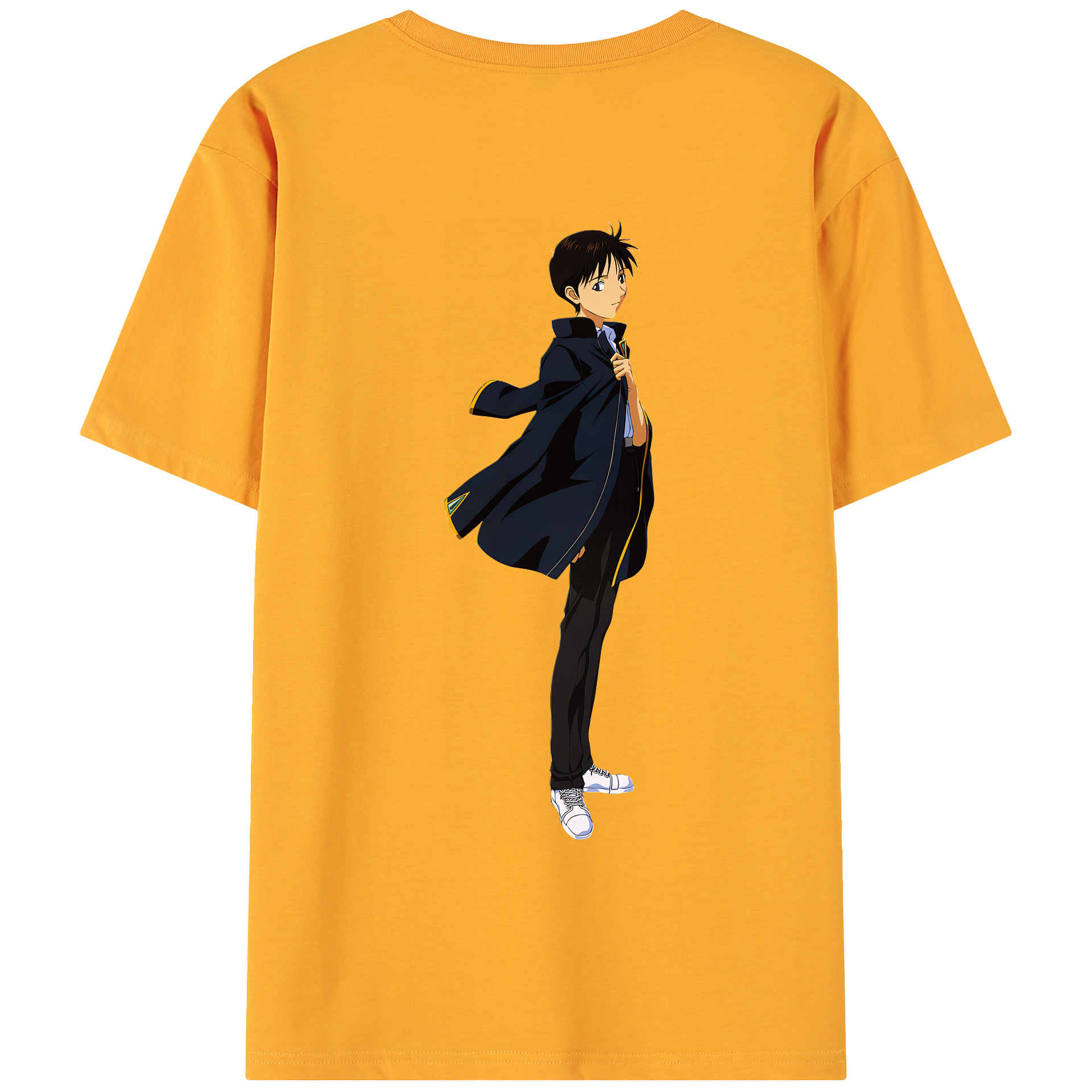 （画像用） EVA 新世紀エヴァンゲリオン 綿100％ メンズ半袖Tシャツ（バックプリント） 通気性