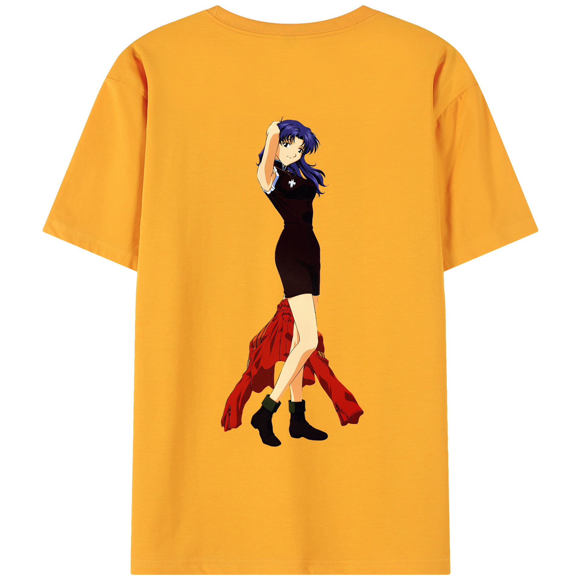 （画像用） EVA 新世紀エヴァンゲリオン 綿100％ メンズ半袖Tシャツ（バックプリント） 通気性
