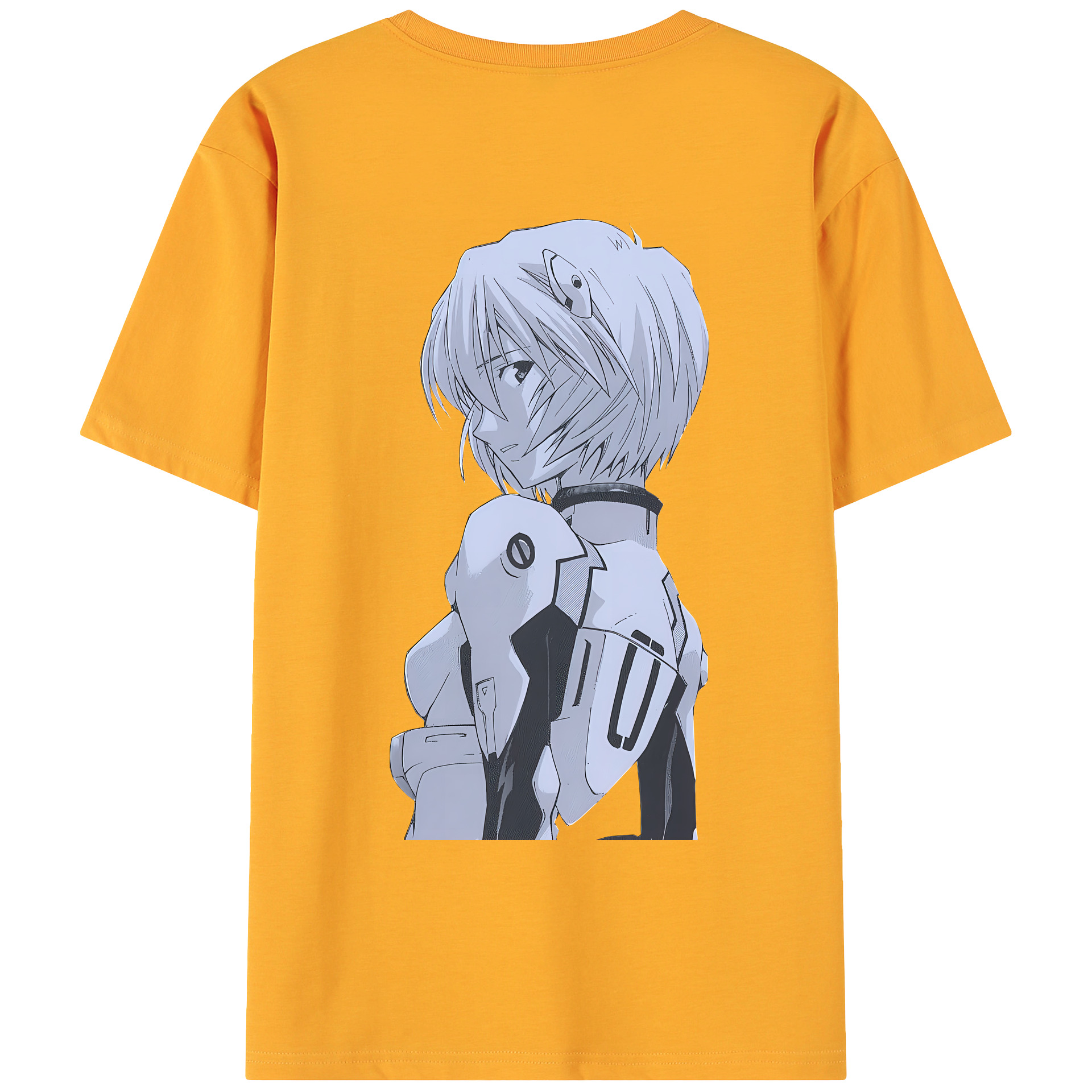 （画像用） EVA 新世紀エヴァンゲリオン 綿100％ メンズ半袖Tシャツ（バックプリント） 通気性