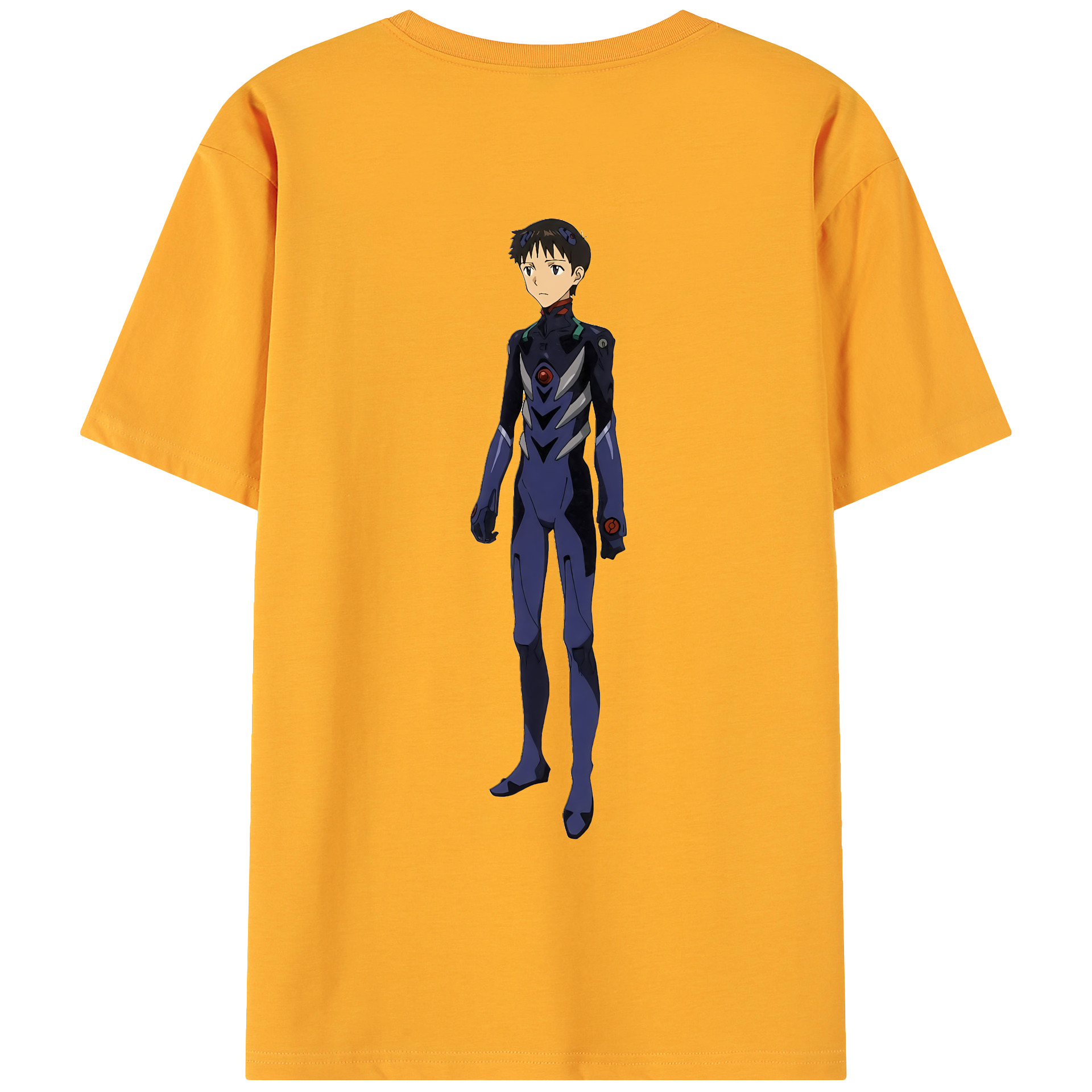 （画像用） EVA 新世紀エヴァンゲリオン 綿100％ メンズ半袖Tシャツ（バックプリント） 通気性