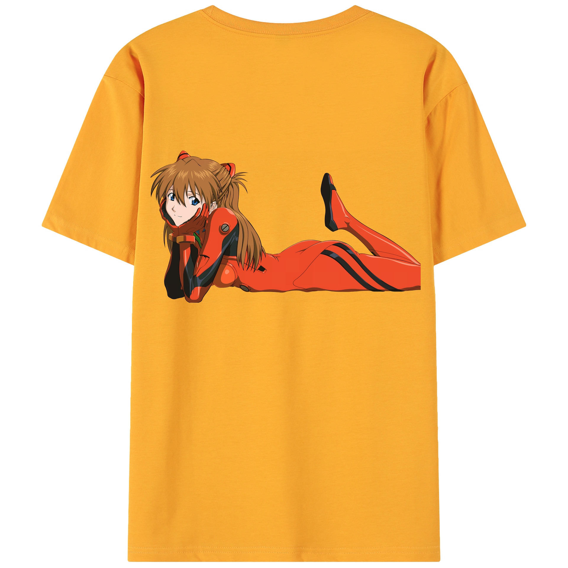 （画像用） EVA 新世紀エヴァンゲリオン 綿100％ メンズ半袖Tシャツ（バックプリント） 通気性
