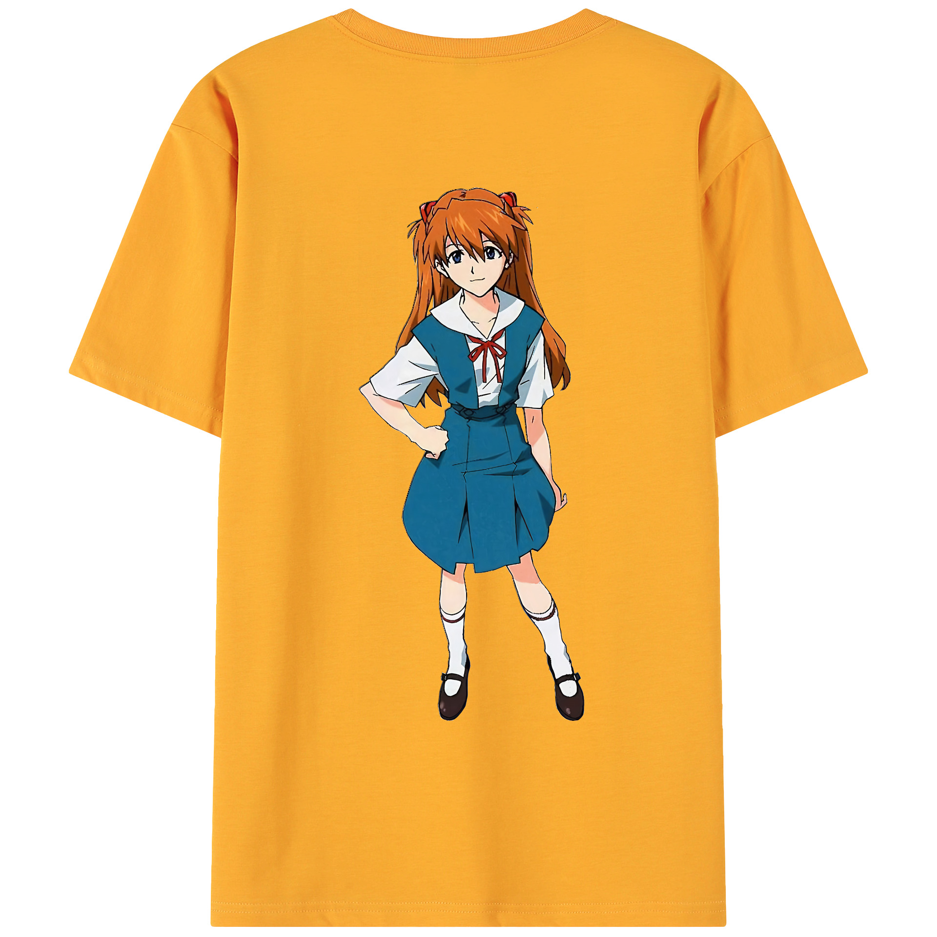 （画像用） EVA 新世紀エヴァンゲリオン 綿100％ メンズ半袖Tシャツ（バックプリント） 通気性