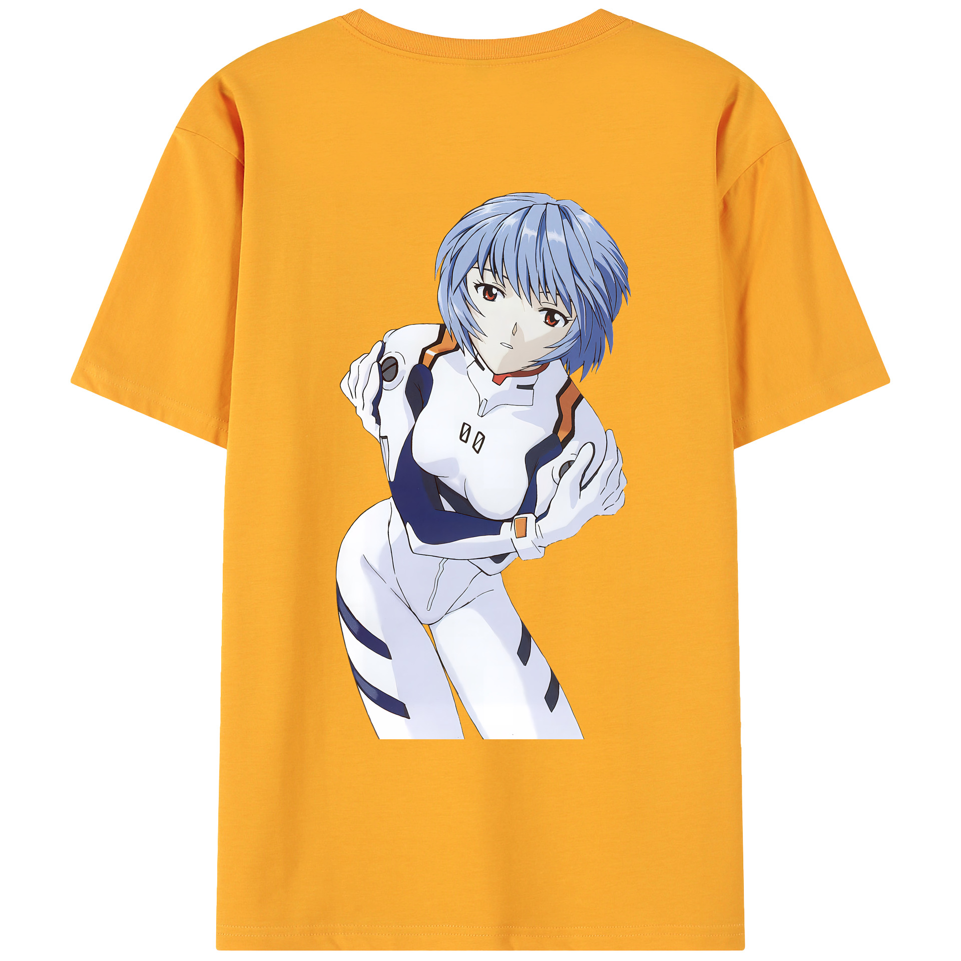 （画像用） EVA 新世紀エヴァンゲリオン 綿100％ メンズ半袖Tシャツ（バックプリント） 通気性