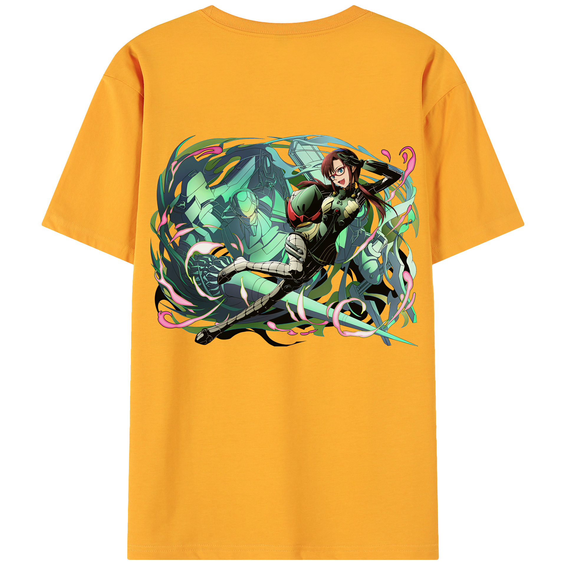 （画像用） EVA 新世紀エヴァンゲリオン 綿100％ メンズ半袖Tシャツ（バックプリント） 通気性