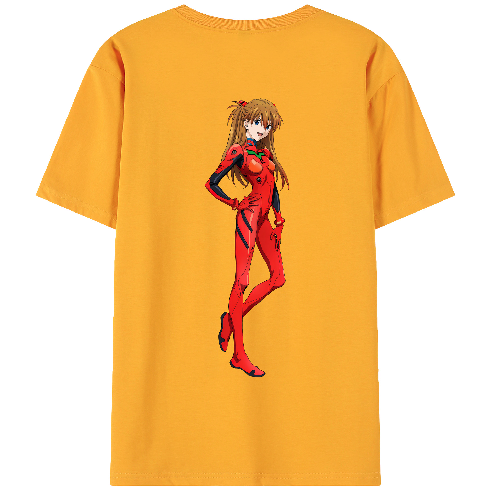 （画像用） EVA 新世紀エヴァンゲリオン 綿100％ メンズ半袖Tシャツ（バックプリント） 通気性