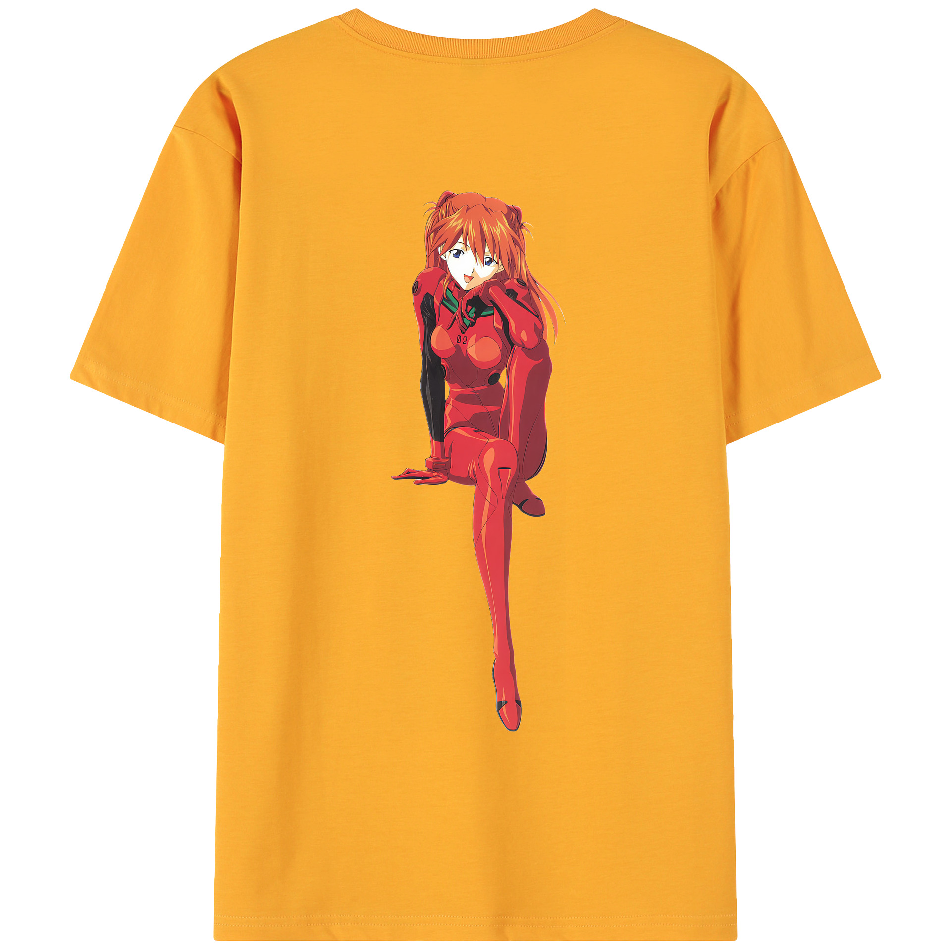 （画像用） EVA 新世紀エヴァンゲリオン 綿100％ メンズ半袖Tシャツ（バックプリント） 通気性
