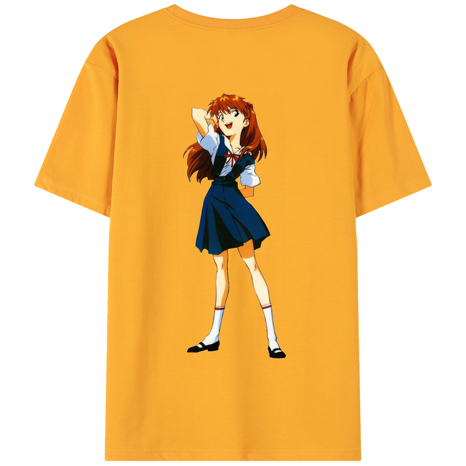 （画像用） EVA 新世紀エヴァンゲリオン 綿100％ メンズ半袖Tシャツ（バックプリント） 通気性