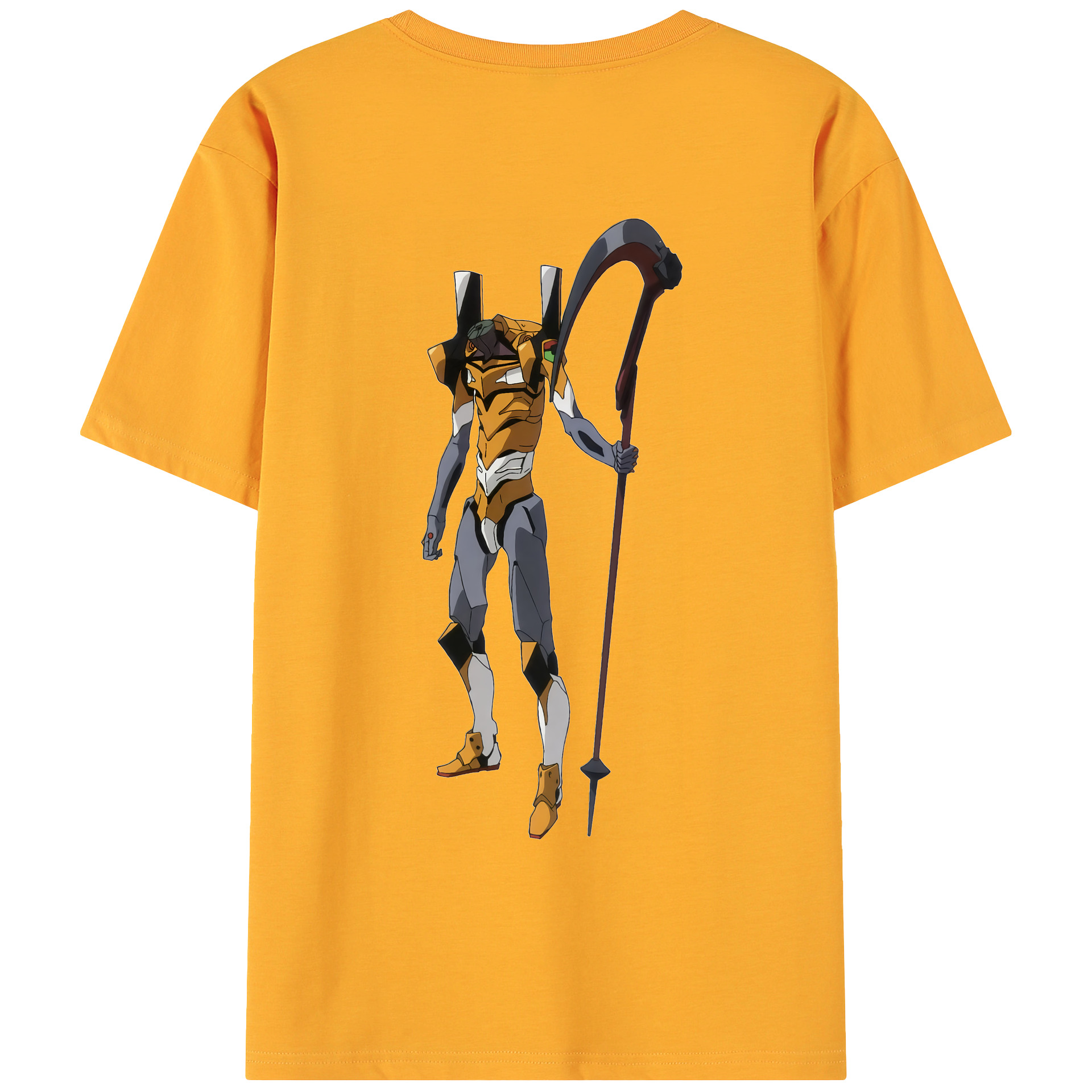 （画像用） EVA 新世紀エヴァンゲリオン 綿100％ メンズ半袖Tシャツ（バックプリント） 通気性