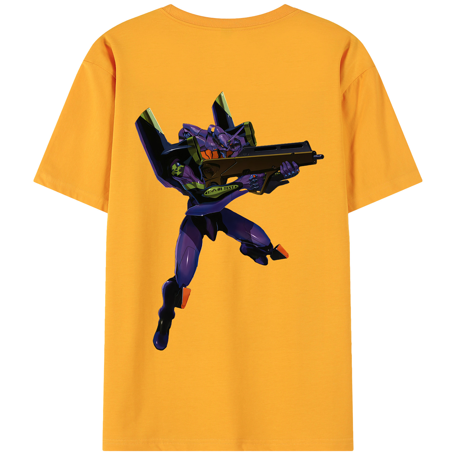 （画像用） EVA 新世紀エヴァンゲリオン 綿100％ メンズ半袖Tシャツ（バックプリント） 通気性