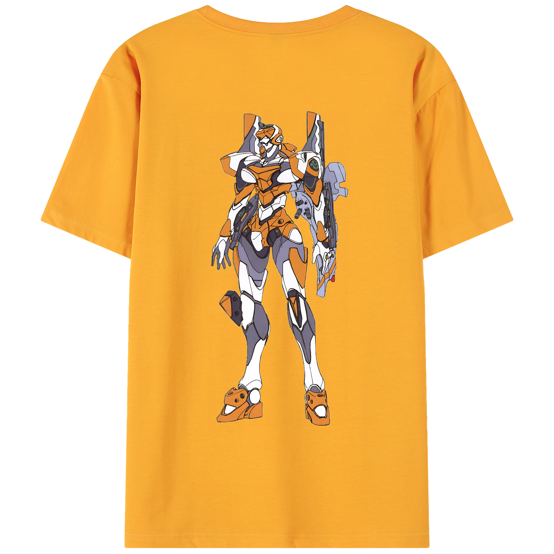 （画像用） EVA 新世紀エヴァンゲリオン 綿100％ メンズ半袖Tシャツ（バックプリント） 通気性