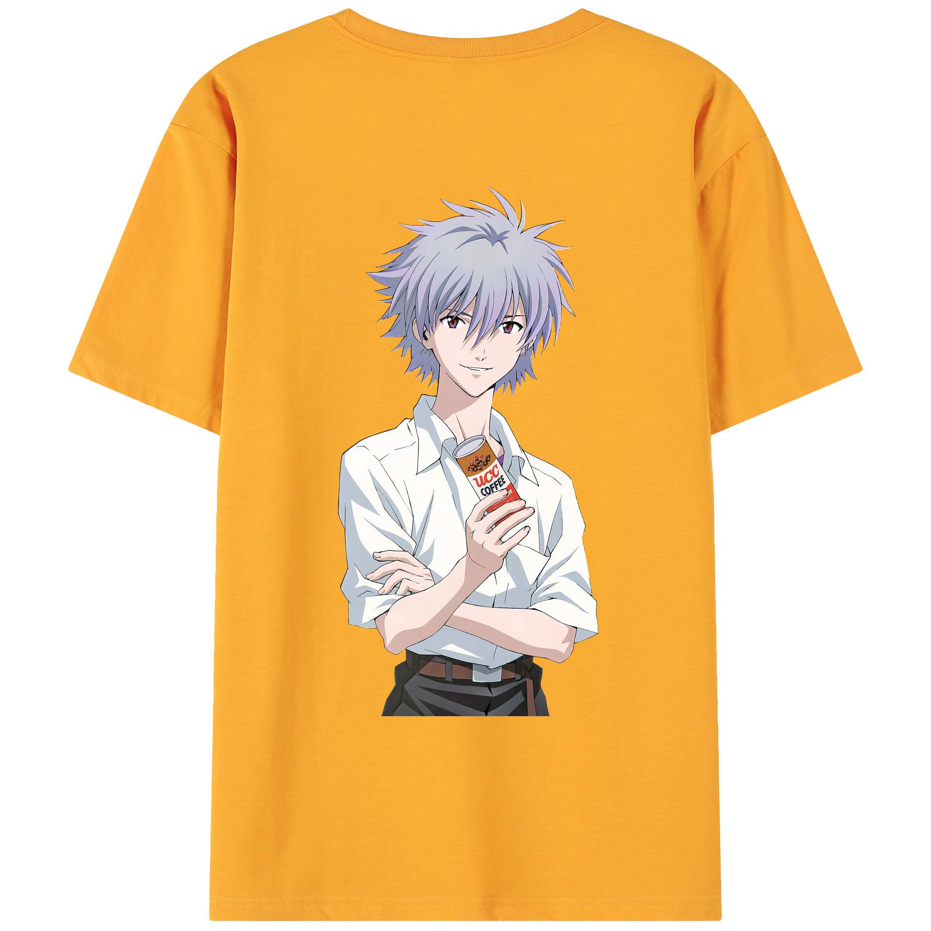 （画像用） EVA 新世紀エヴァンゲリオン 綿100％ メンズ半袖Tシャツ（バックプリント） 通気性
