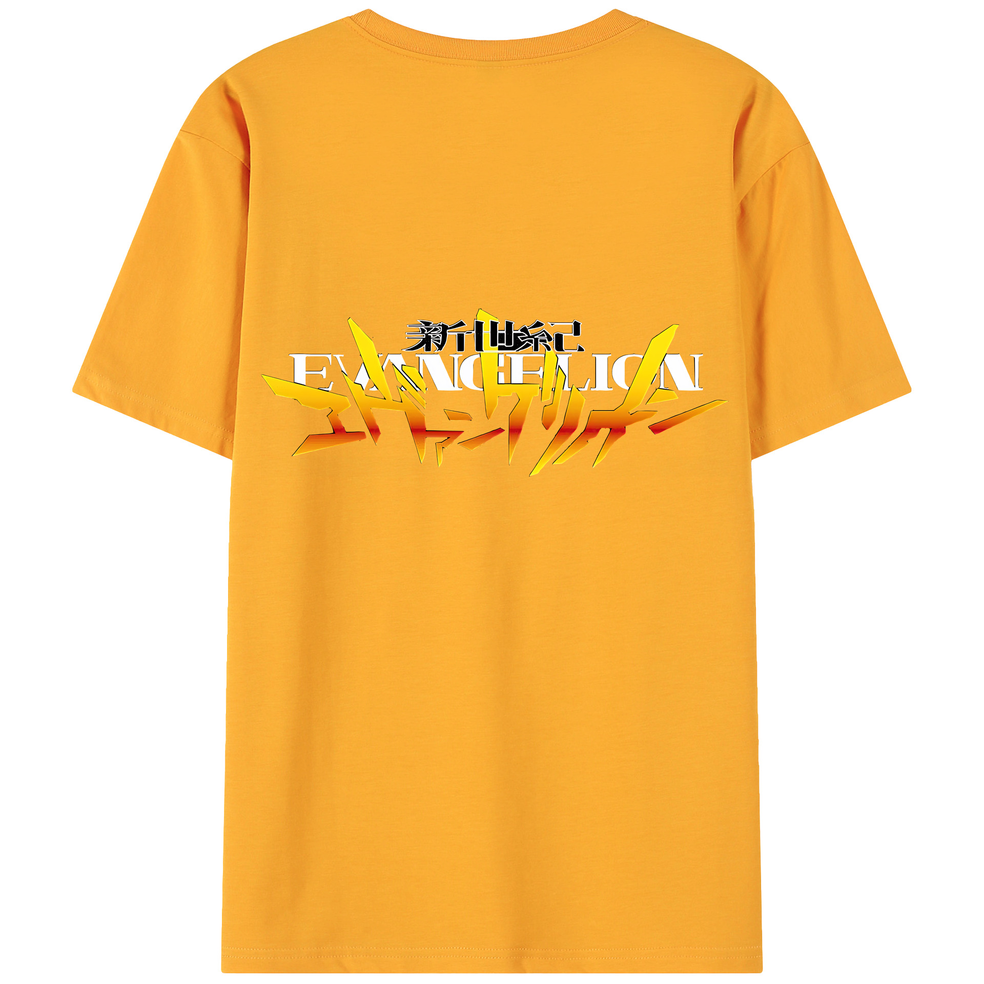 （画像用） EVA 新世紀エヴァンゲリオン 綿100％ メンズ半袖Tシャツ（バックプリント） 通気性