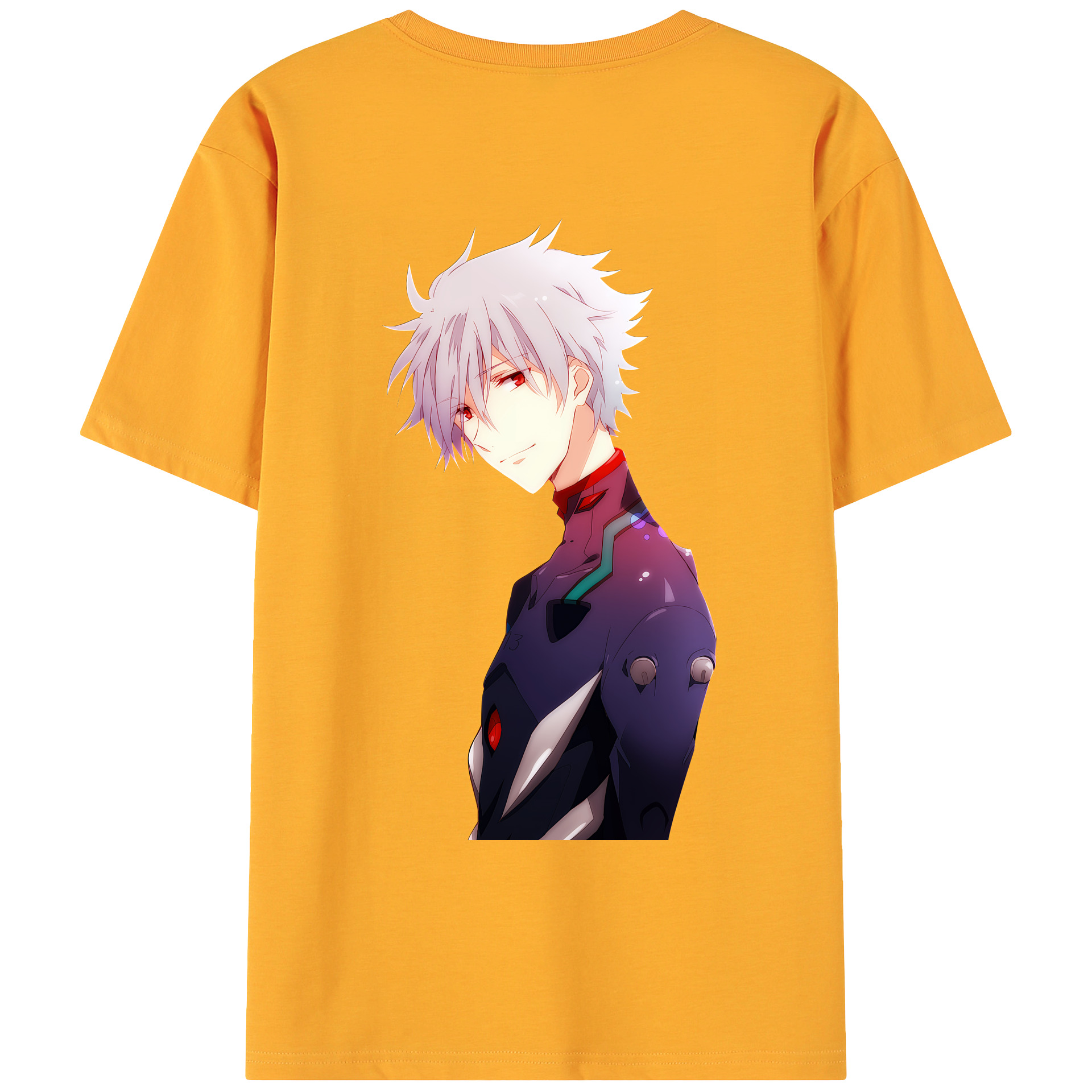 （画像用） EVA 新世紀エヴァンゲリオン 綿100％ メンズ半袖Tシャツ（バックプリント） 通気性