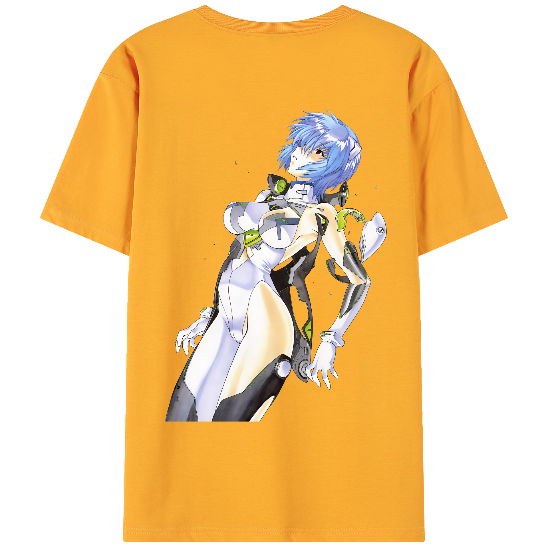 （画像用） EVA 新世紀エヴァンゲリオン 綿100％ メンズ半袖Tシャツ（バックプリント） 通気性