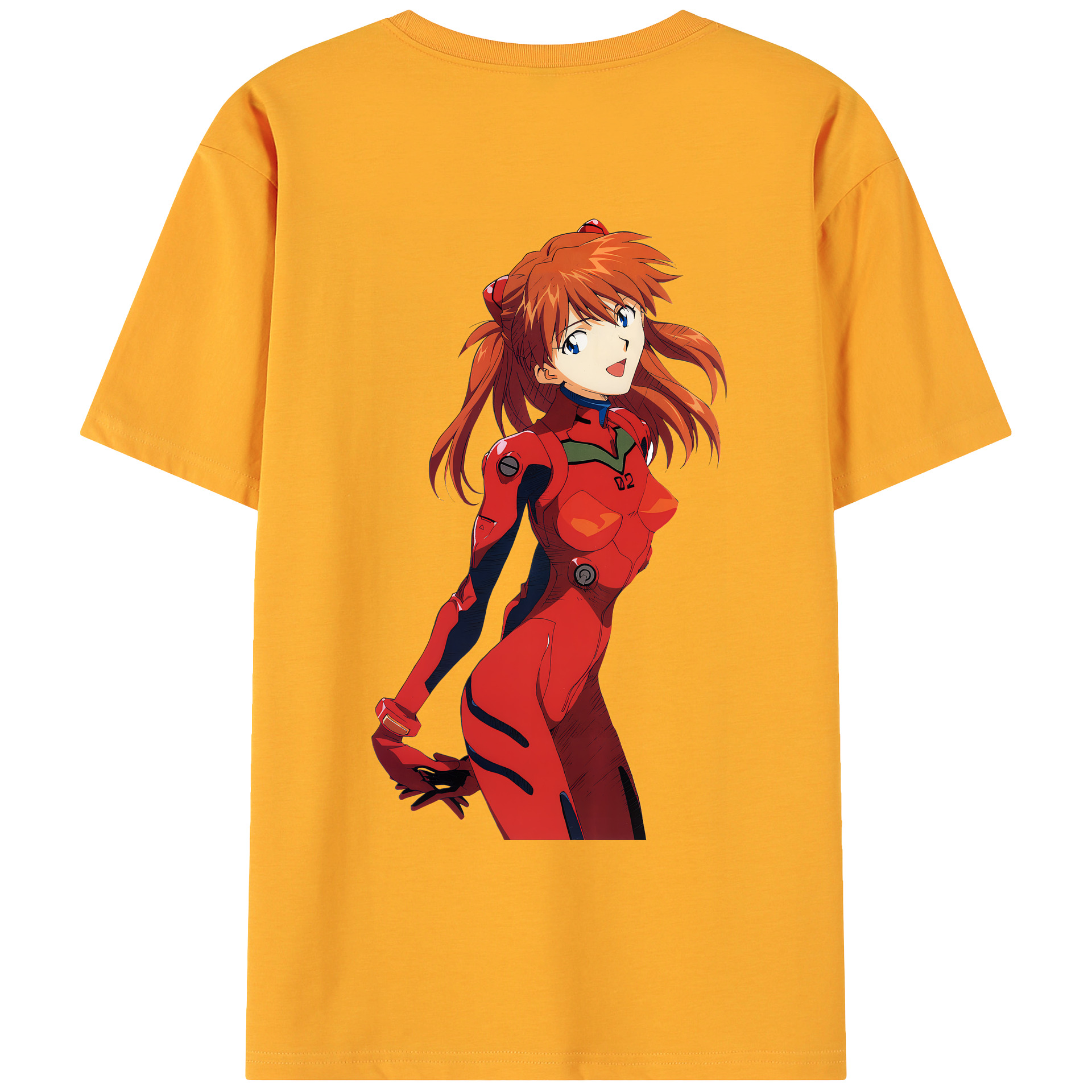 （画像用） EVA 新世紀エヴァンゲリオン 綿100％ メンズ半袖Tシャツ（バックプリント） 通気性
