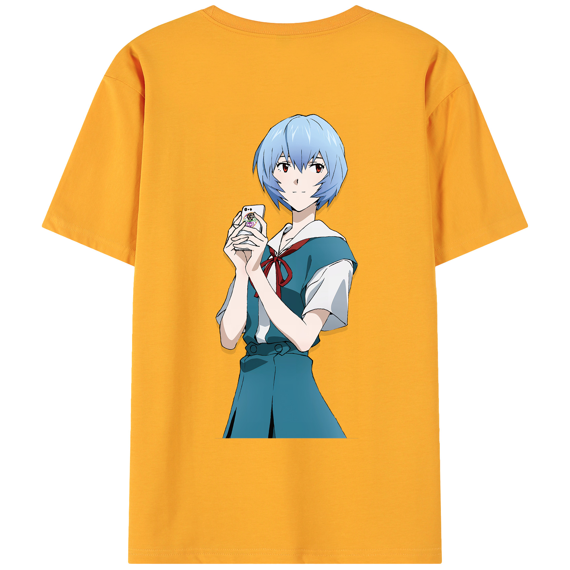 （画像用） EVA 新世紀エヴァンゲリオン 綿100％ メンズ半袖Tシャツ（バックプリント） 通気性