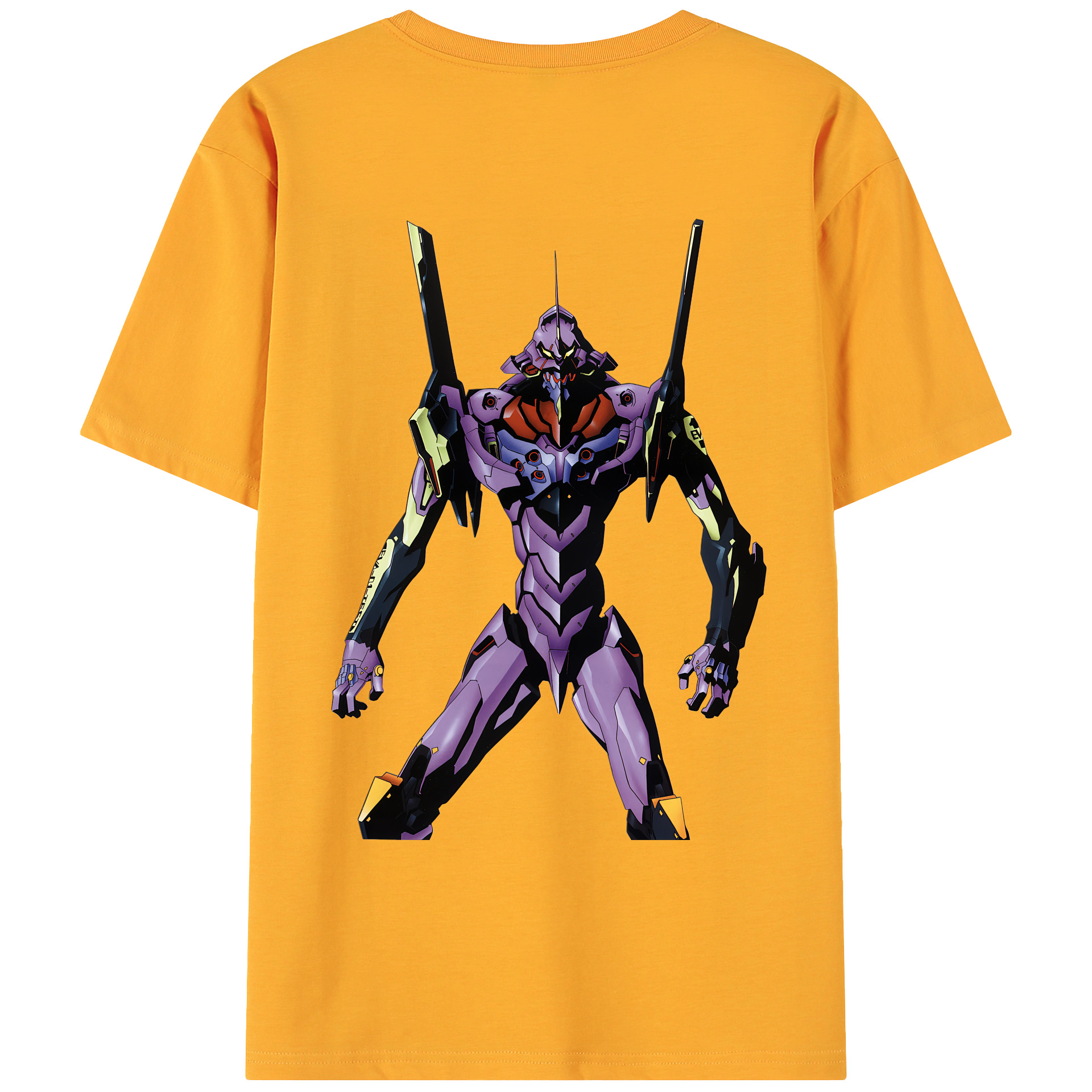 （画像用） EVA 新世紀エヴァンゲリオン 綿100％ メンズ半袖Tシャツ（バックプリント） 通気性