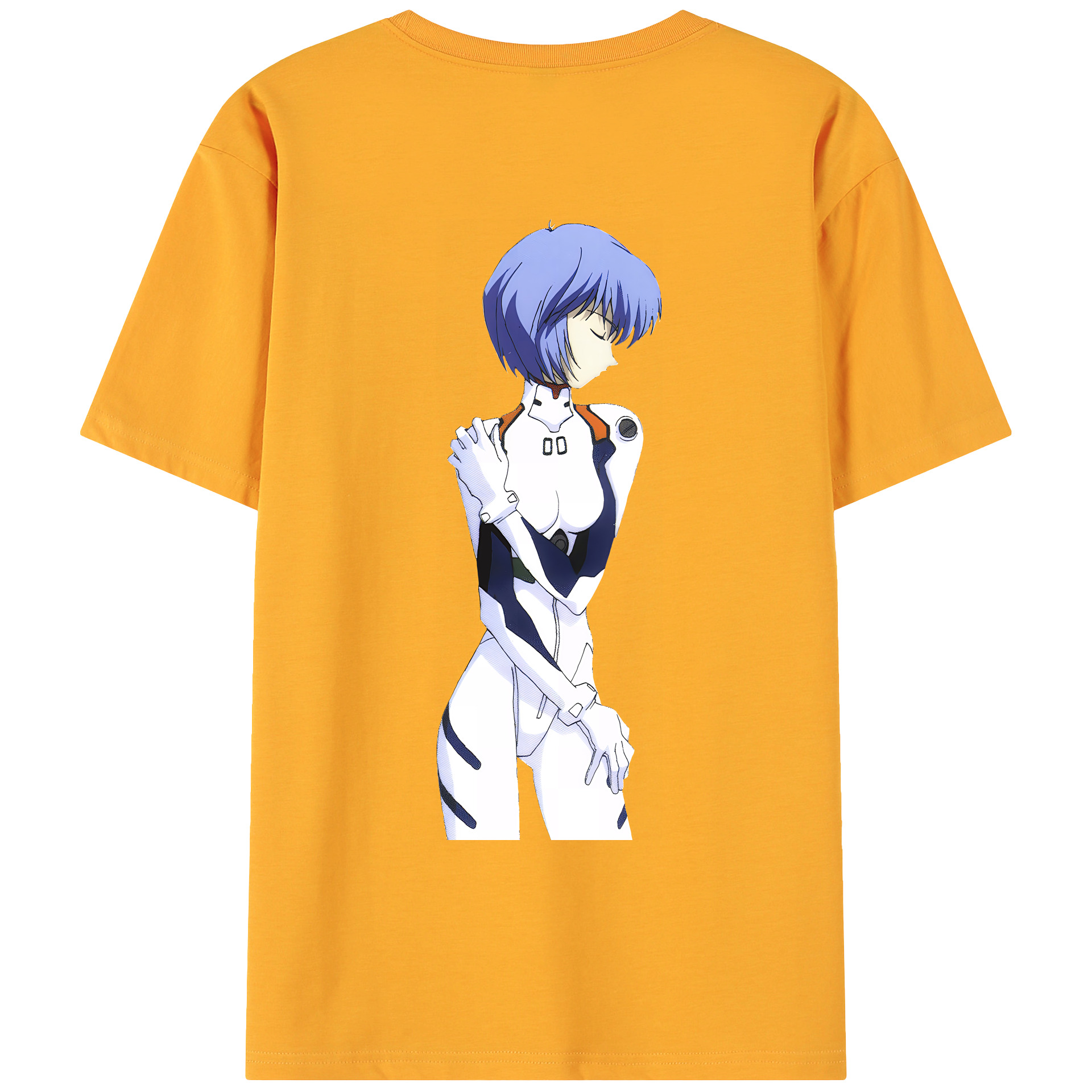 （画像用） EVA 新世紀エヴァンゲリオン 綿100％ メンズ半袖Tシャツ（バックプリント） 通気性
