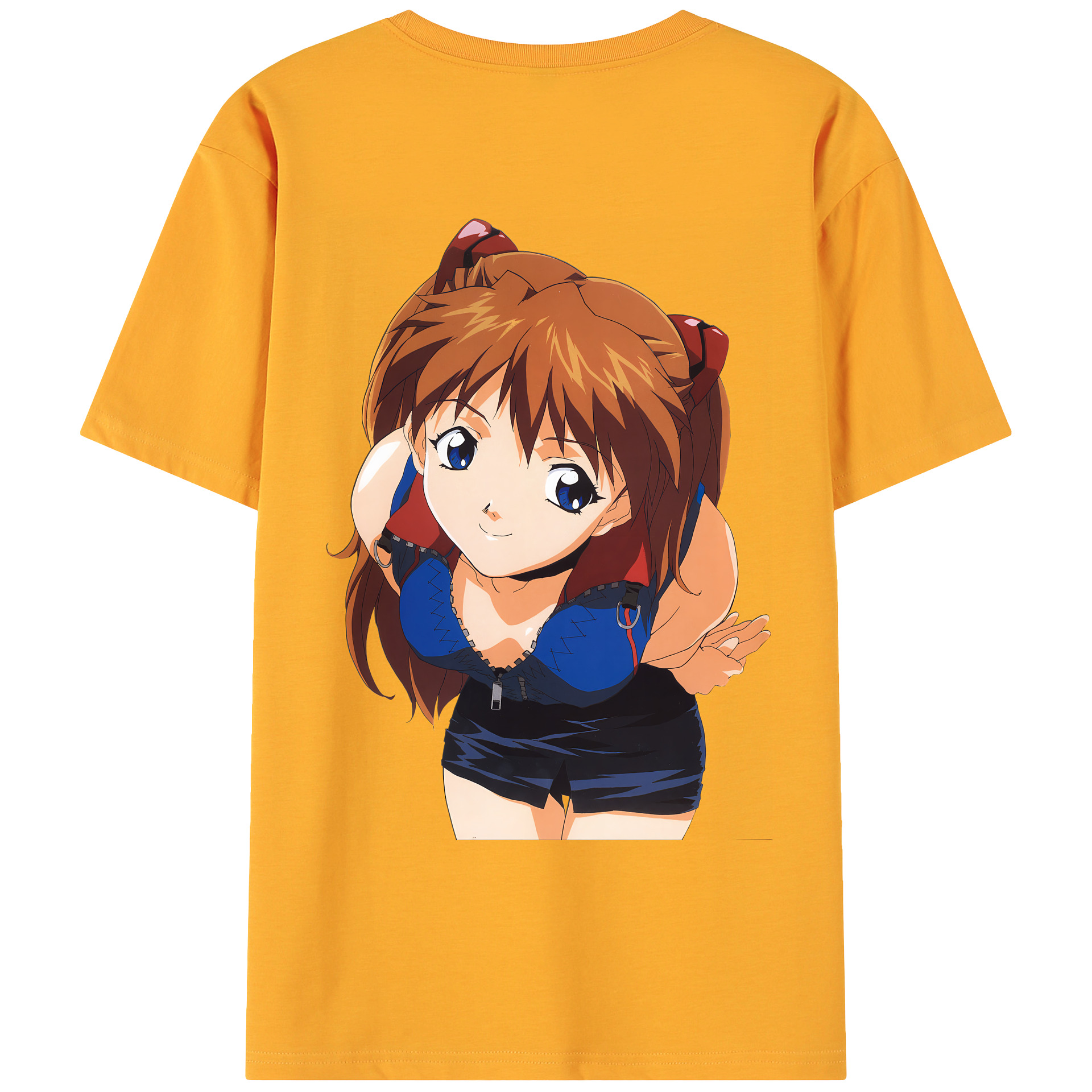 （画像用） EVA 新世紀エヴァンゲリオン 綿100％ メンズ半袖Tシャツ（バックプリント） 通気性