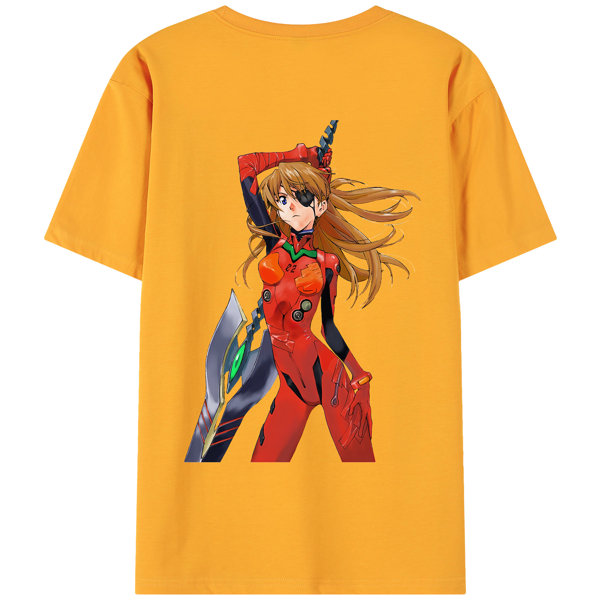 （画像用） EVA 新世紀エヴァンゲリオン 綿100％ メンズ半袖Tシャツ（バックプリント） 通気性
