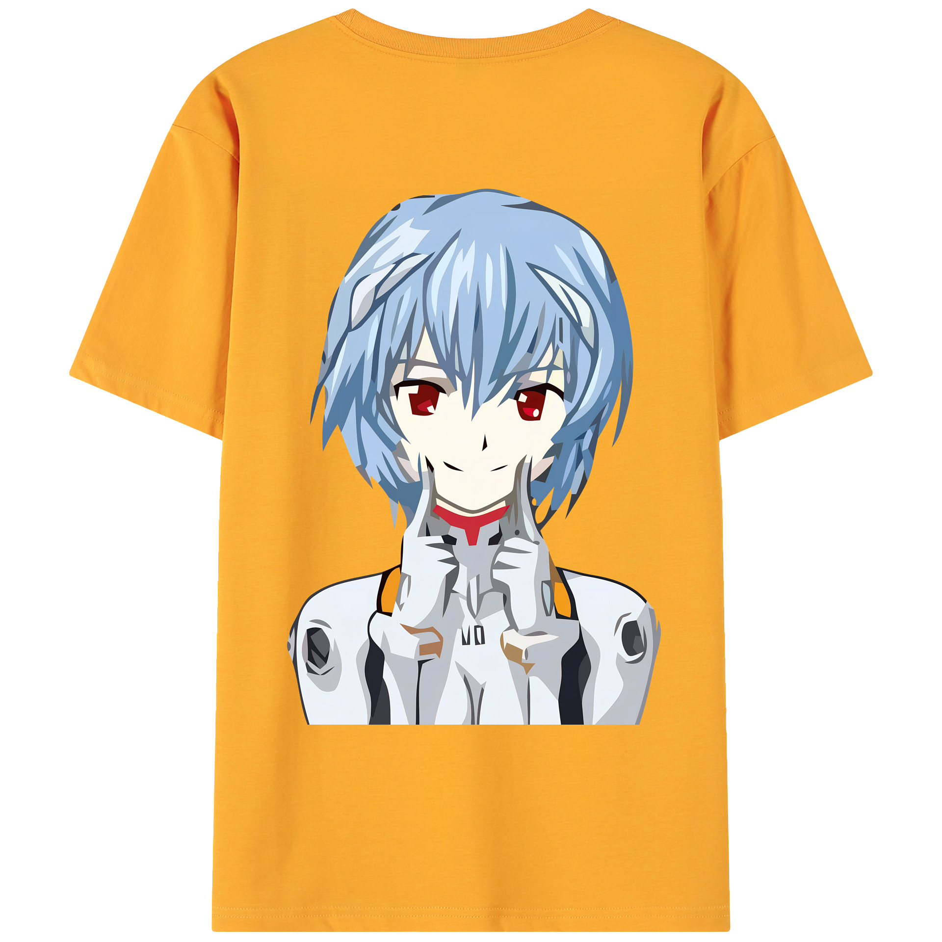 （画像用） EVA 新世紀エヴァンゲリオン 綿100％ メンズ半袖Tシャツ（バックプリント） 通気性