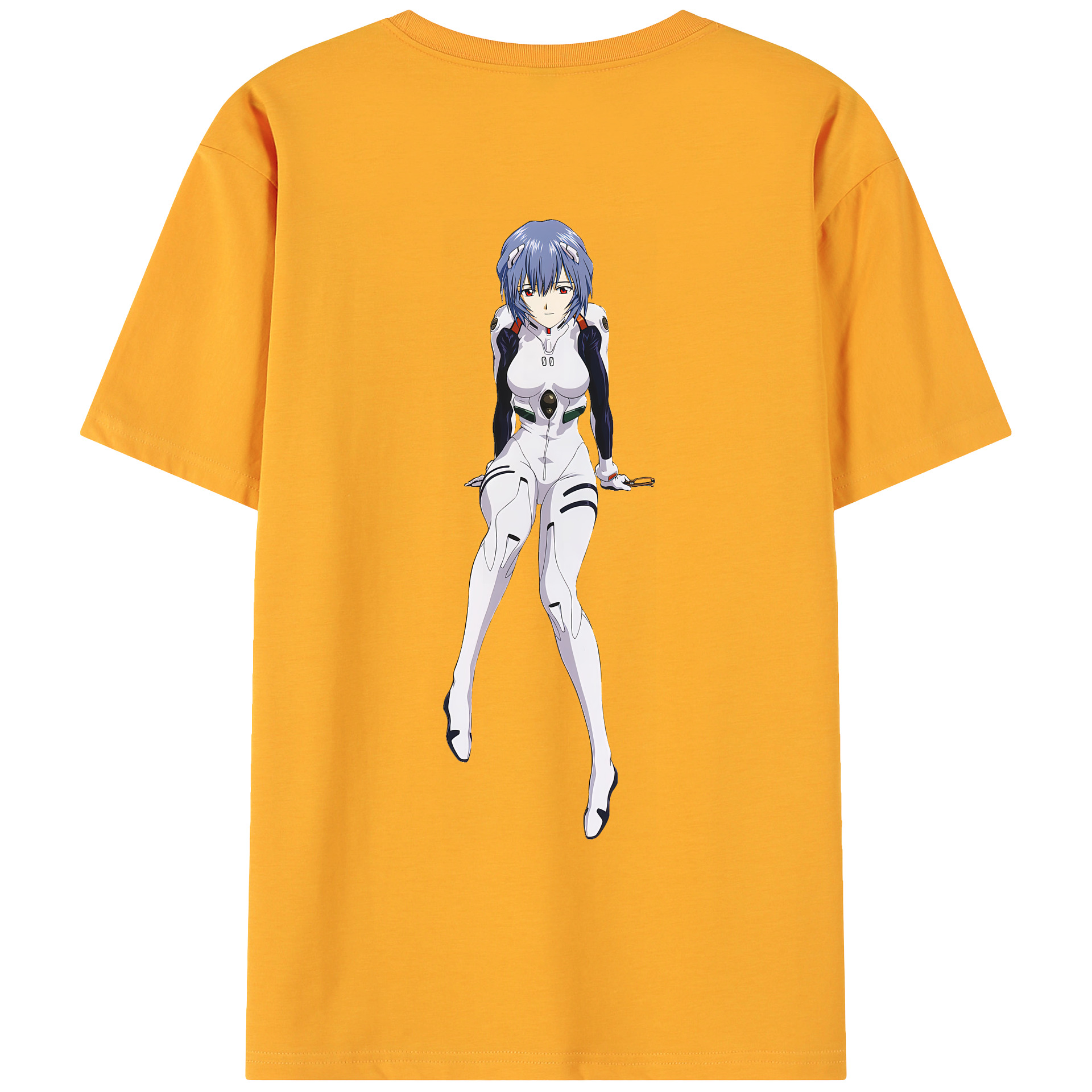 （画像用） EVA 新世紀エヴァンゲリオン 綿100％ メンズ半袖Tシャツ（バックプリント） 通気性