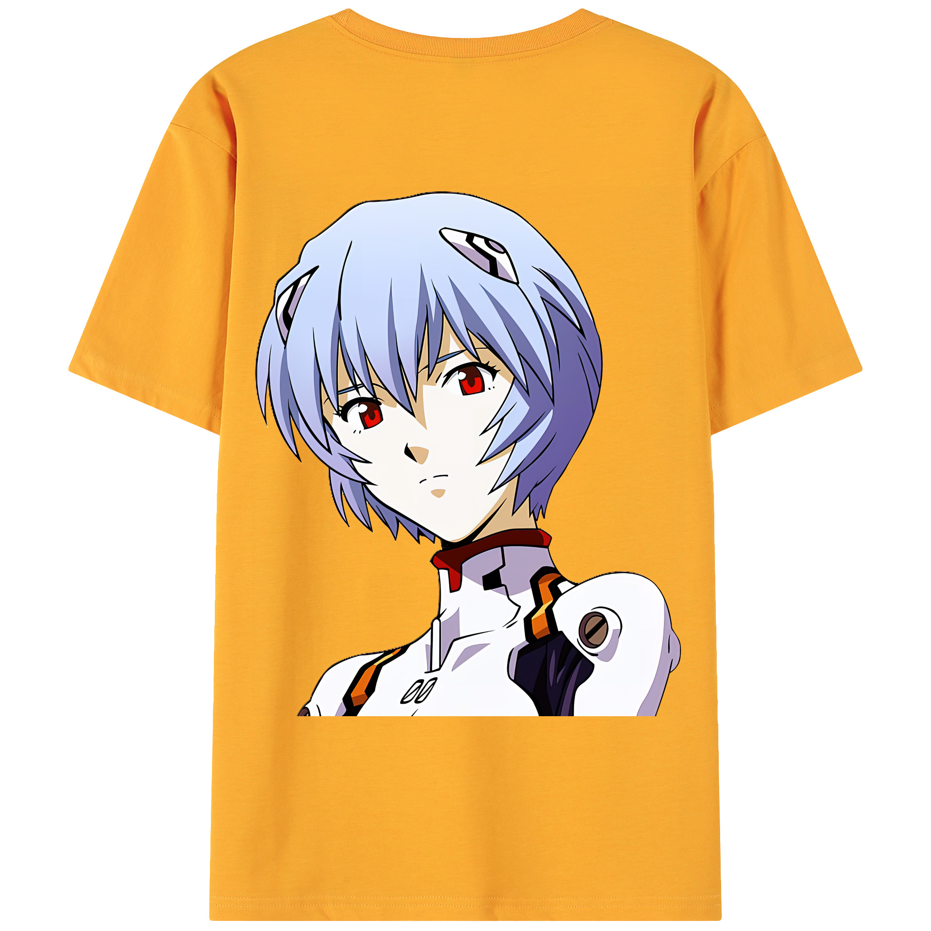 （画像用） EVA 新世紀エヴァンゲリオン 綿100％ メンズ半袖Tシャツ（バックプリント） 通気性