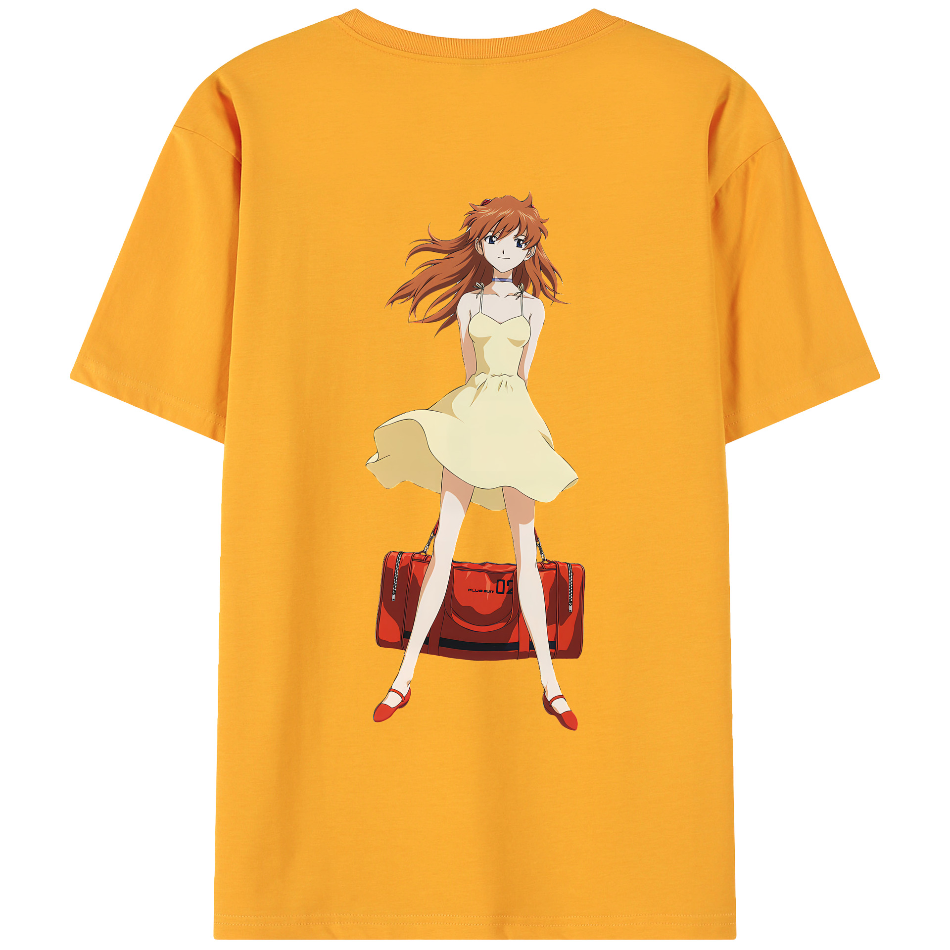 （画像用） EVA 新世紀エヴァンゲリオン 綿100％ メンズ半袖Tシャツ（バックプリント） 通気性