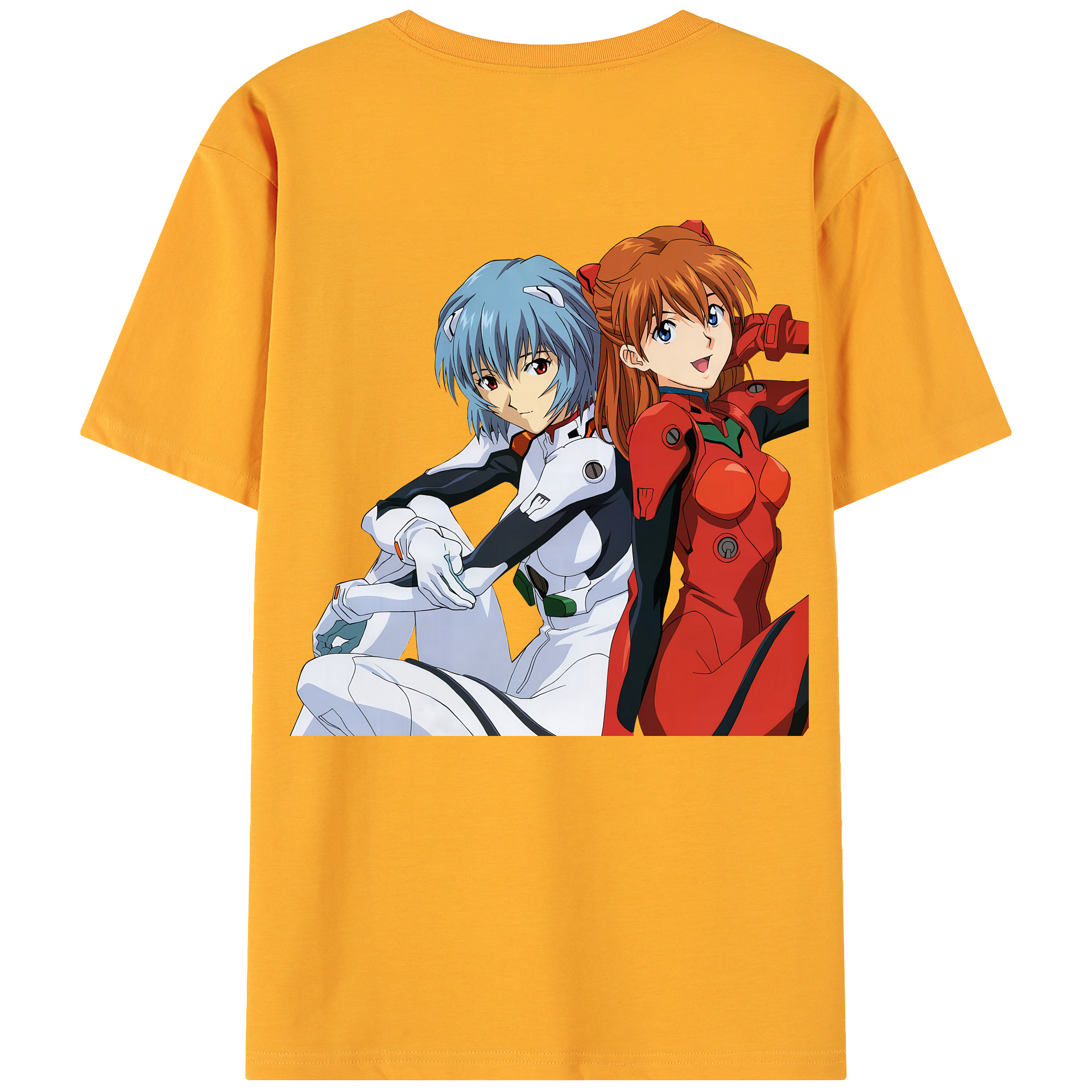 （画像用） EVA 新世紀エヴァンゲリオン 綿100％ メンズ半袖Tシャツ（バックプリント） 通気性