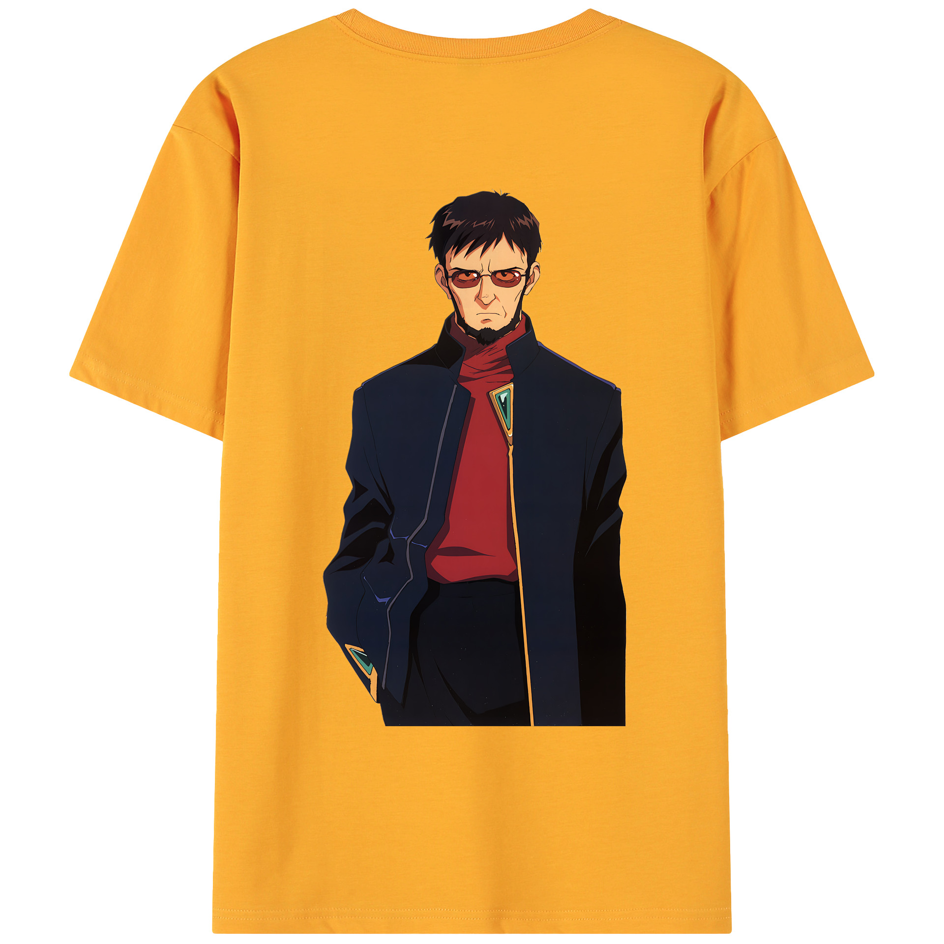 （画像用） EVA 新世紀エヴァンゲリオン 綿100％ メンズ半袖Tシャツ（バックプリント） 通気性