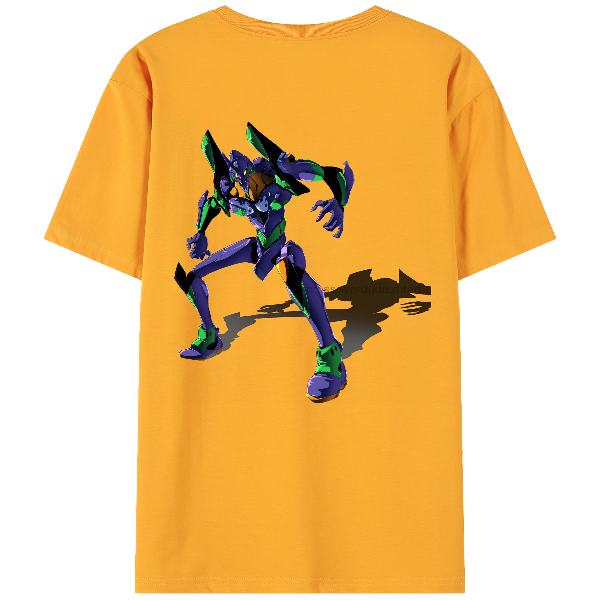 （画像用） EVA 新世紀エヴァンゲリオン 綿100％ メンズ半袖Tシャツ（バックプリント） 通気性