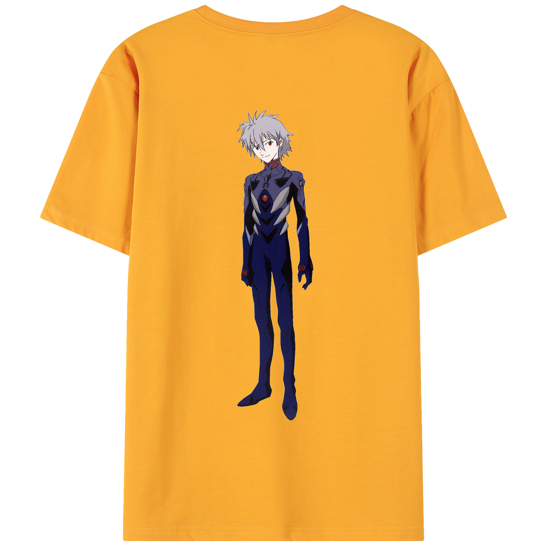 （画像用） EVA 新世紀エヴァンゲリオン 綿100％ メンズ半袖Tシャツ（バックプリント） 通気性