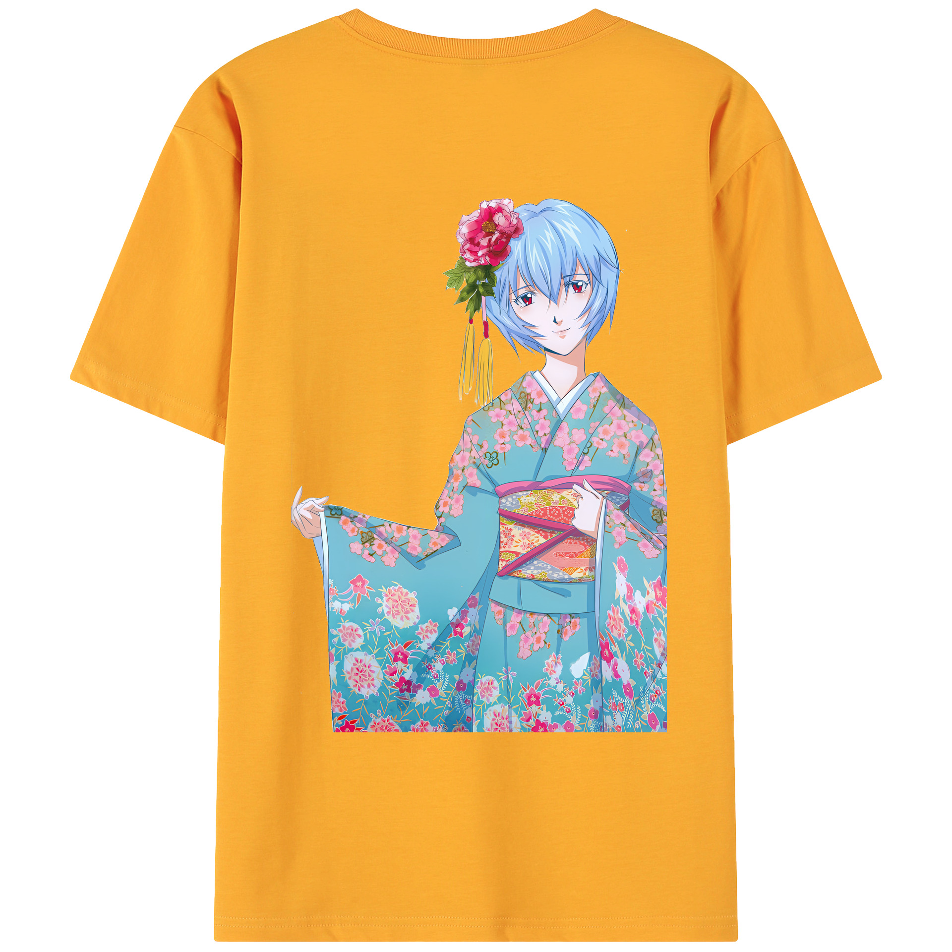 （画像用） EVA 新世紀エヴァンゲリオン 綿100％ メンズ半袖Tシャツ（バックプリント） 通気性