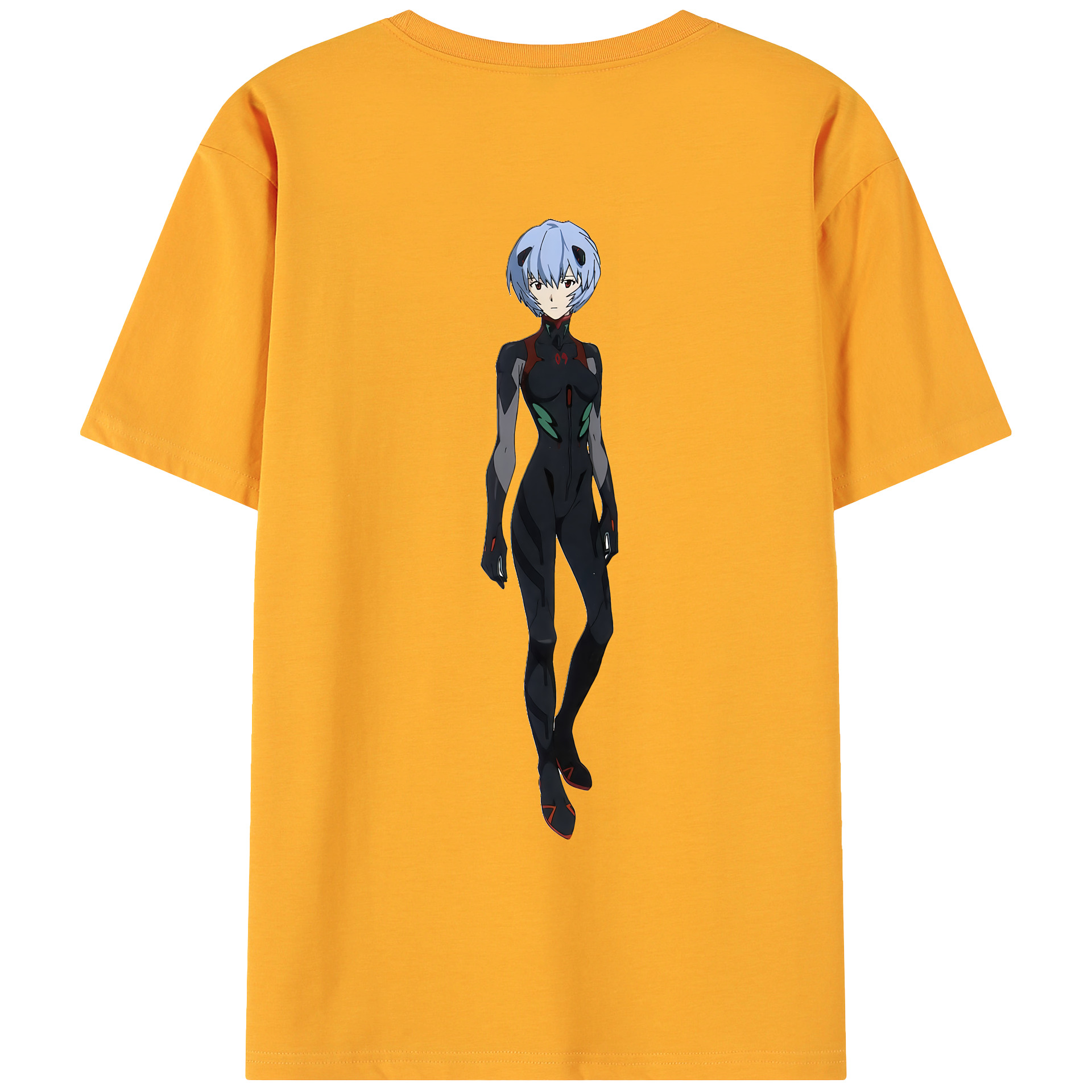 （画像用） EVA 新世紀エヴァンゲリオン 綿100％ メンズ半袖Tシャツ（バックプリント） 通気性