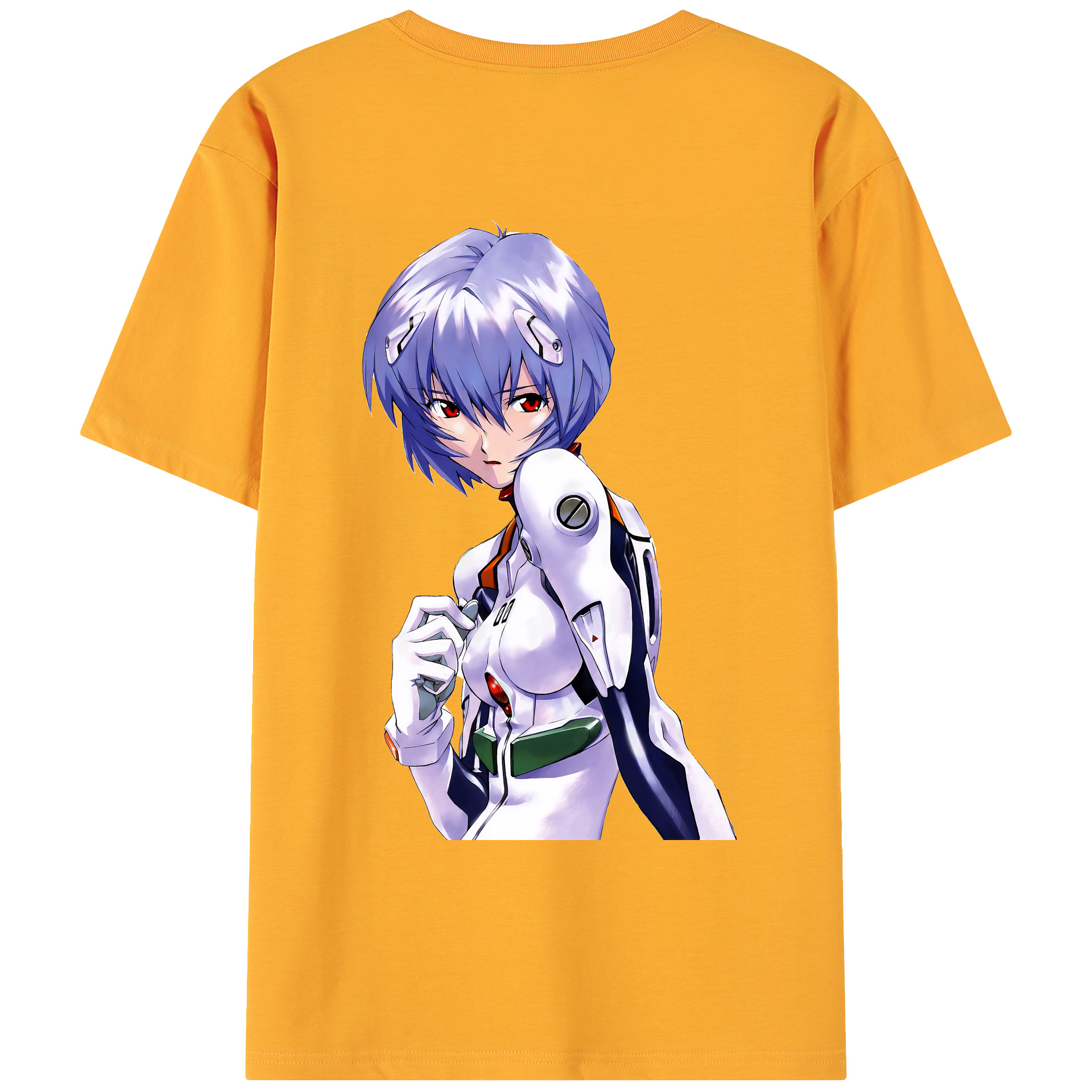 （画像用） EVA 新世紀エヴァンゲリオン 綿100％ メンズ半袖Tシャツ（バックプリント） 通気性