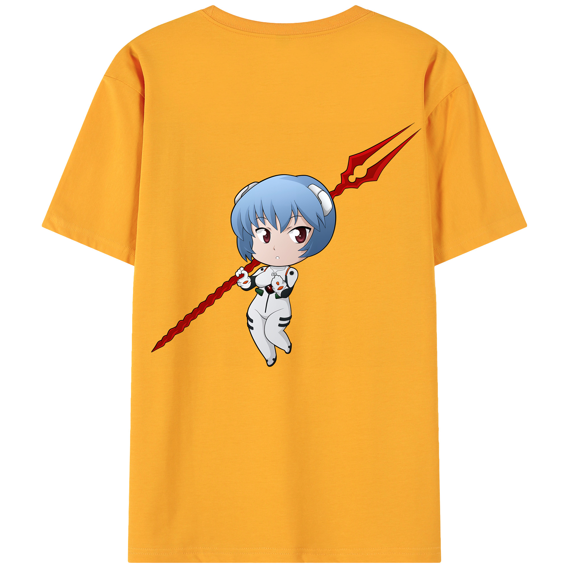 （画像用） EVA 新世紀エヴァンゲリオン 綿100％ メンズ半袖Tシャツ（バックプリント） 通気性