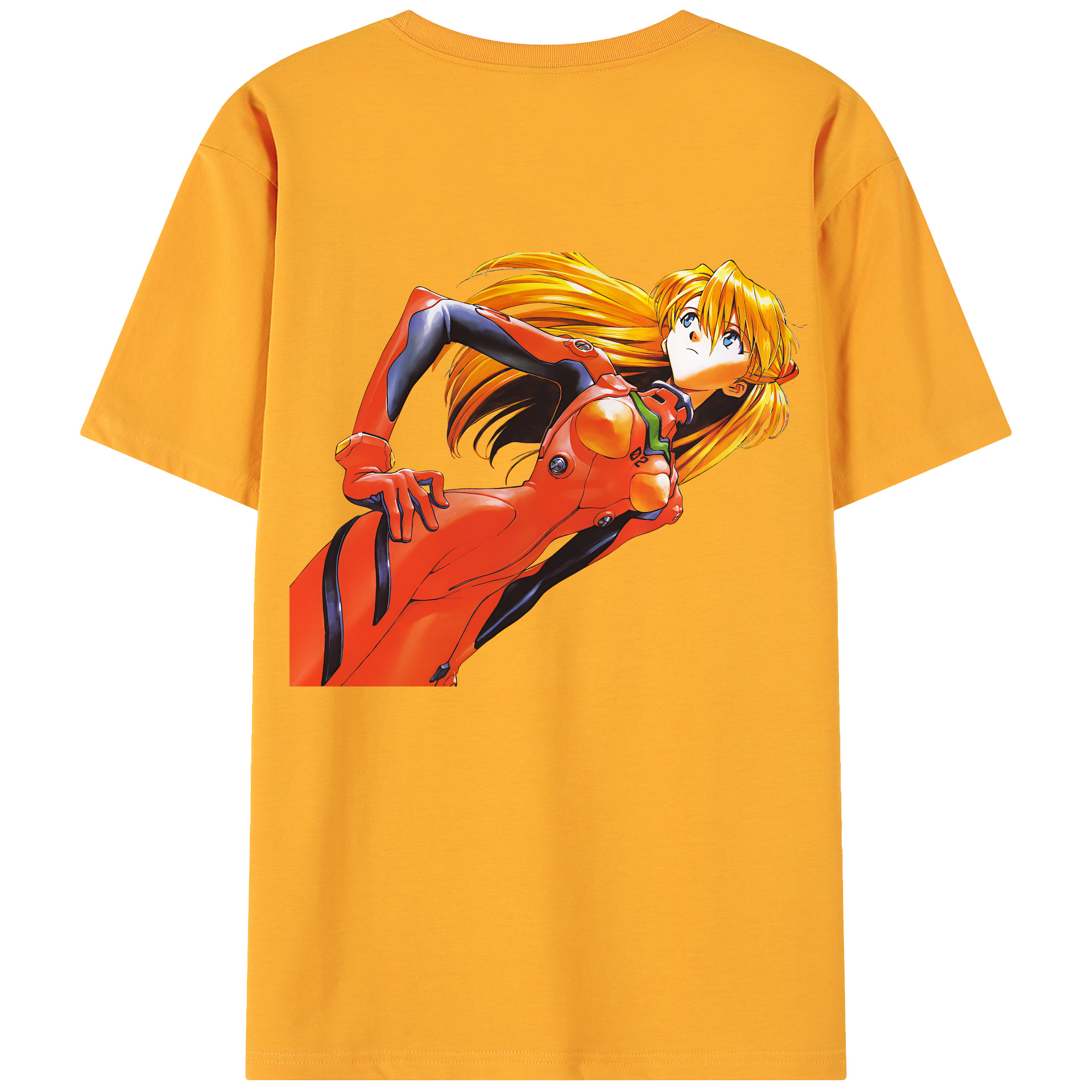 （画像用） EVA 新世紀エヴァンゲリオン 綿100％ メンズ半袖Tシャツ（バックプリント） 通気性