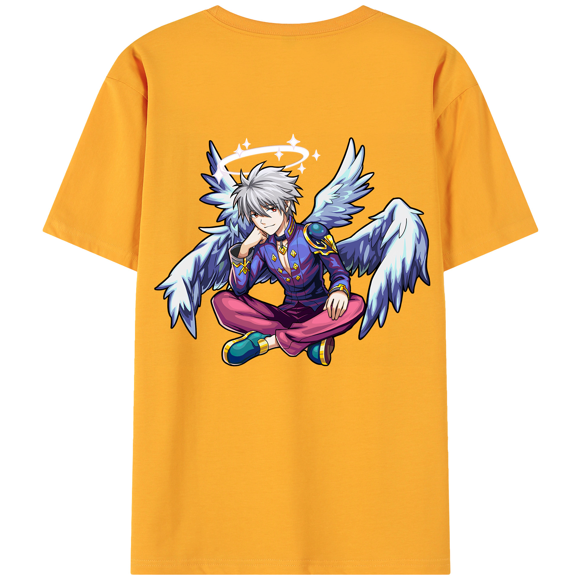 （画像用） EVA 新世紀エヴァンゲリオン 綿100％ メンズ半袖Tシャツ（バックプリント） 通気性
