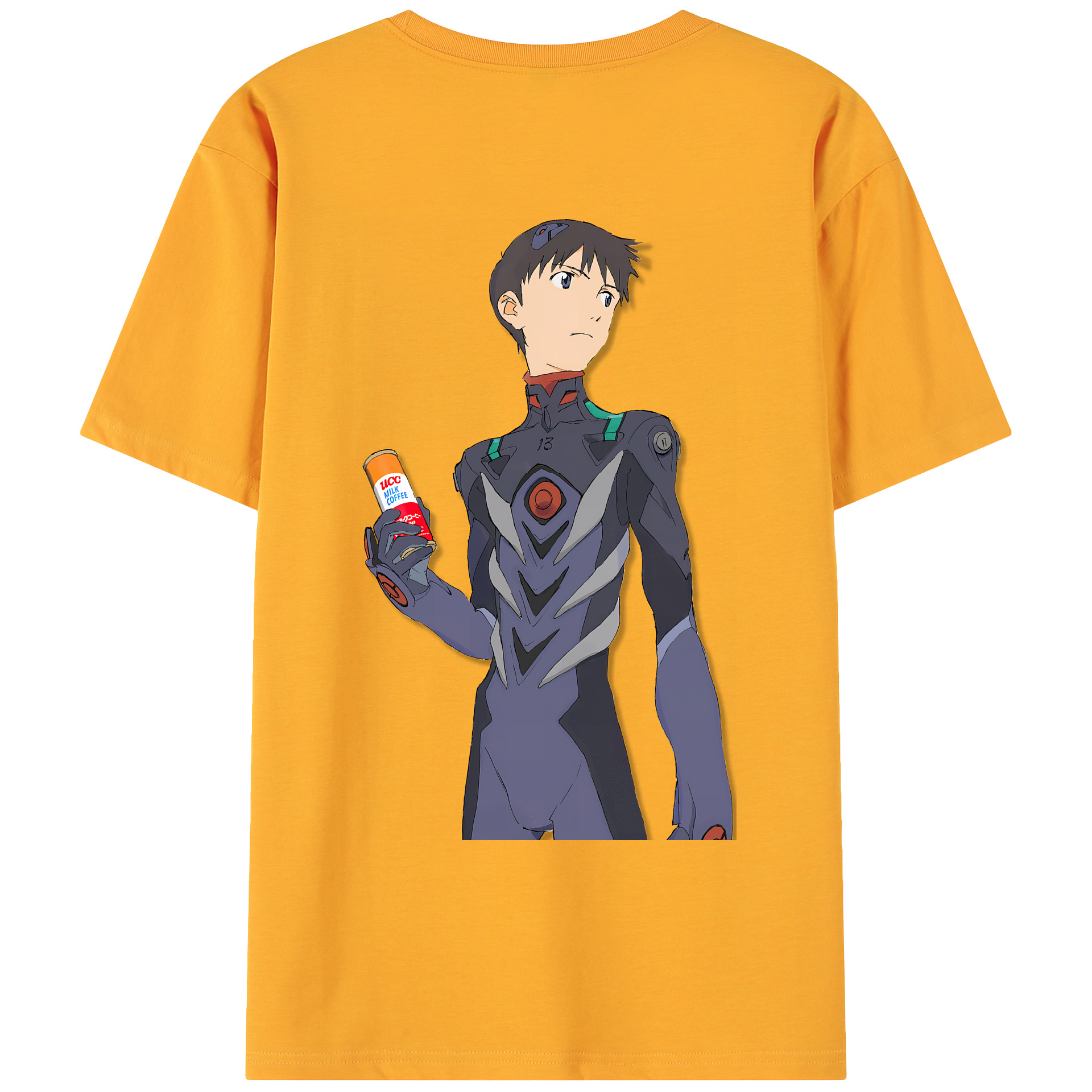 （画像用） EVA 新世紀エヴァンゲリオン 綿100％ メンズ半袖Tシャツ（バックプリント） 通気性