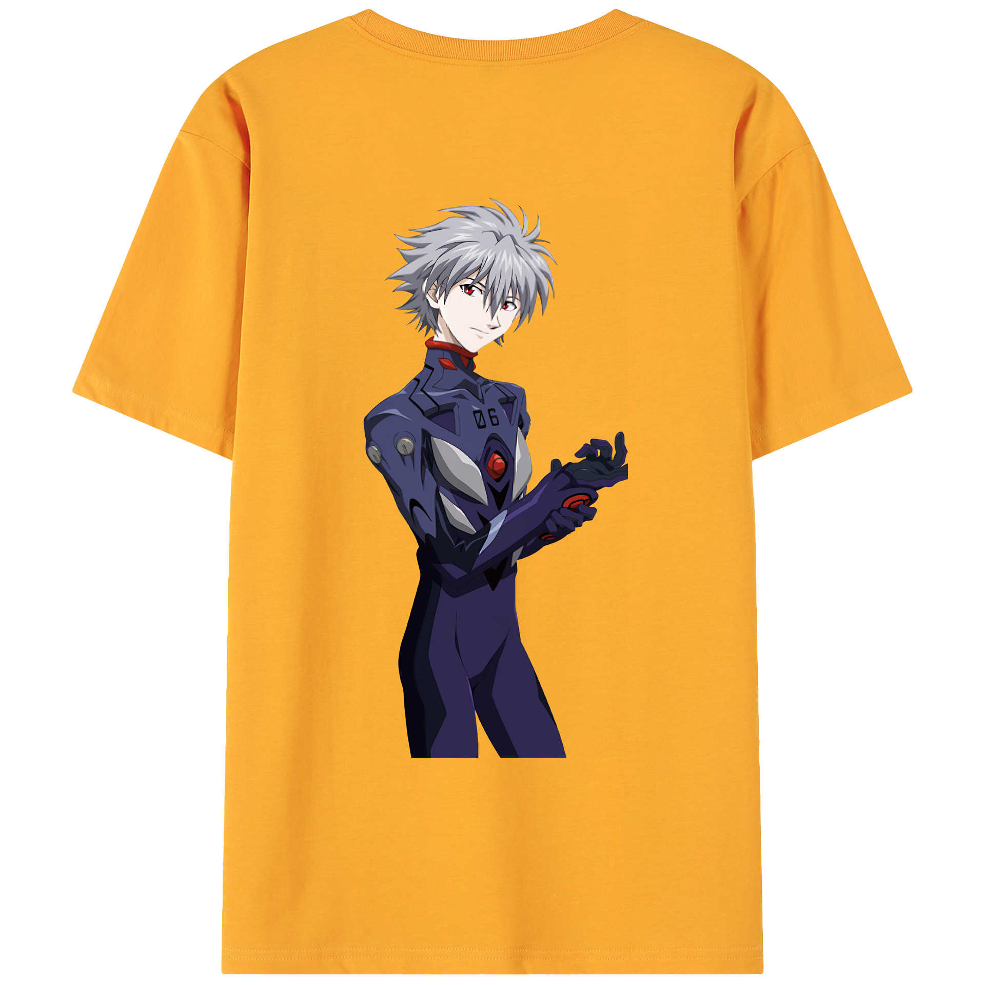 （画像用） EVA 新世紀エヴァンゲリオン 綿100％ メンズ半袖Tシャツ（バックプリント） 通気性