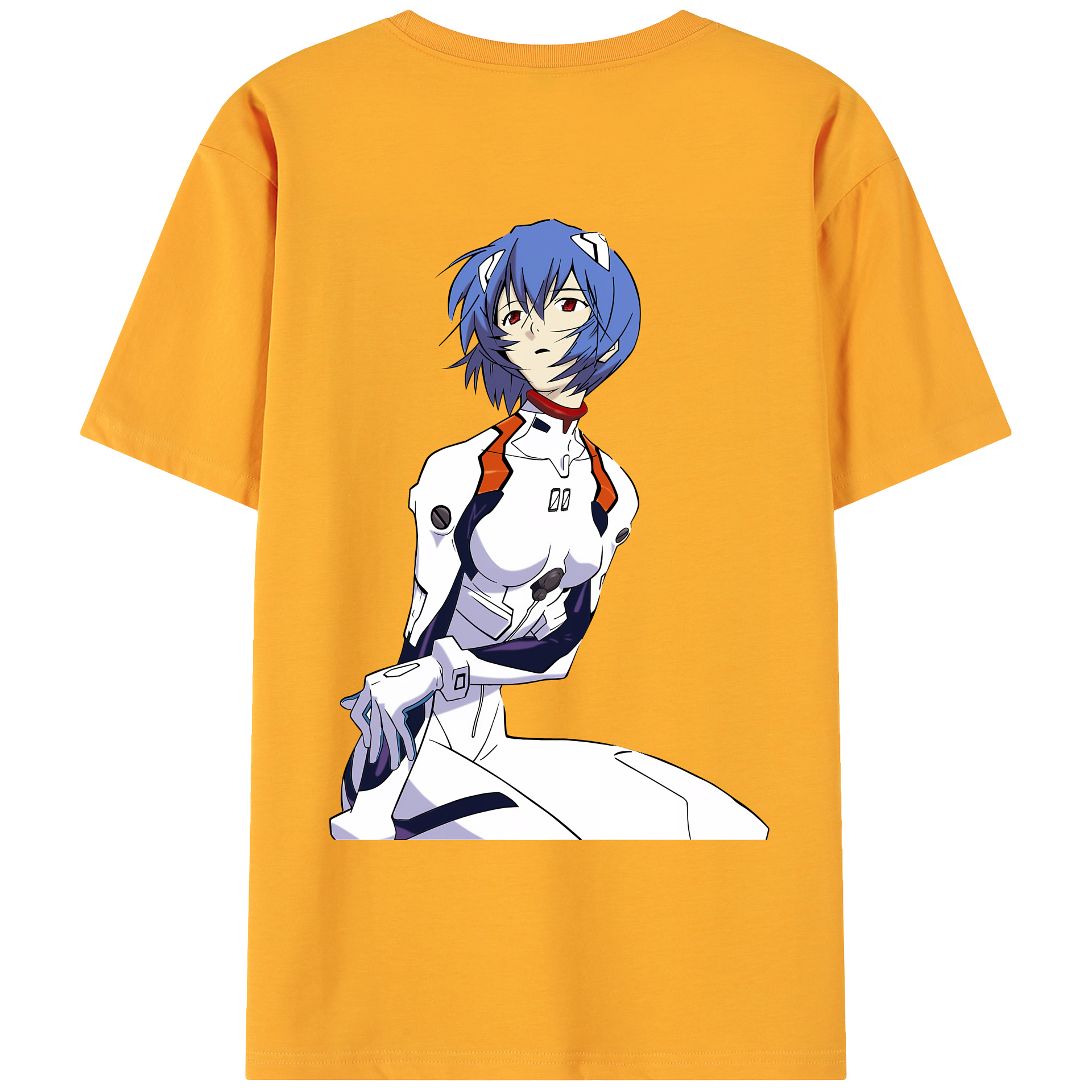 （画像用） EVA 新世紀エヴァンゲリオン 綿100％ メンズ半袖Tシャツ（バックプリント） 通気性