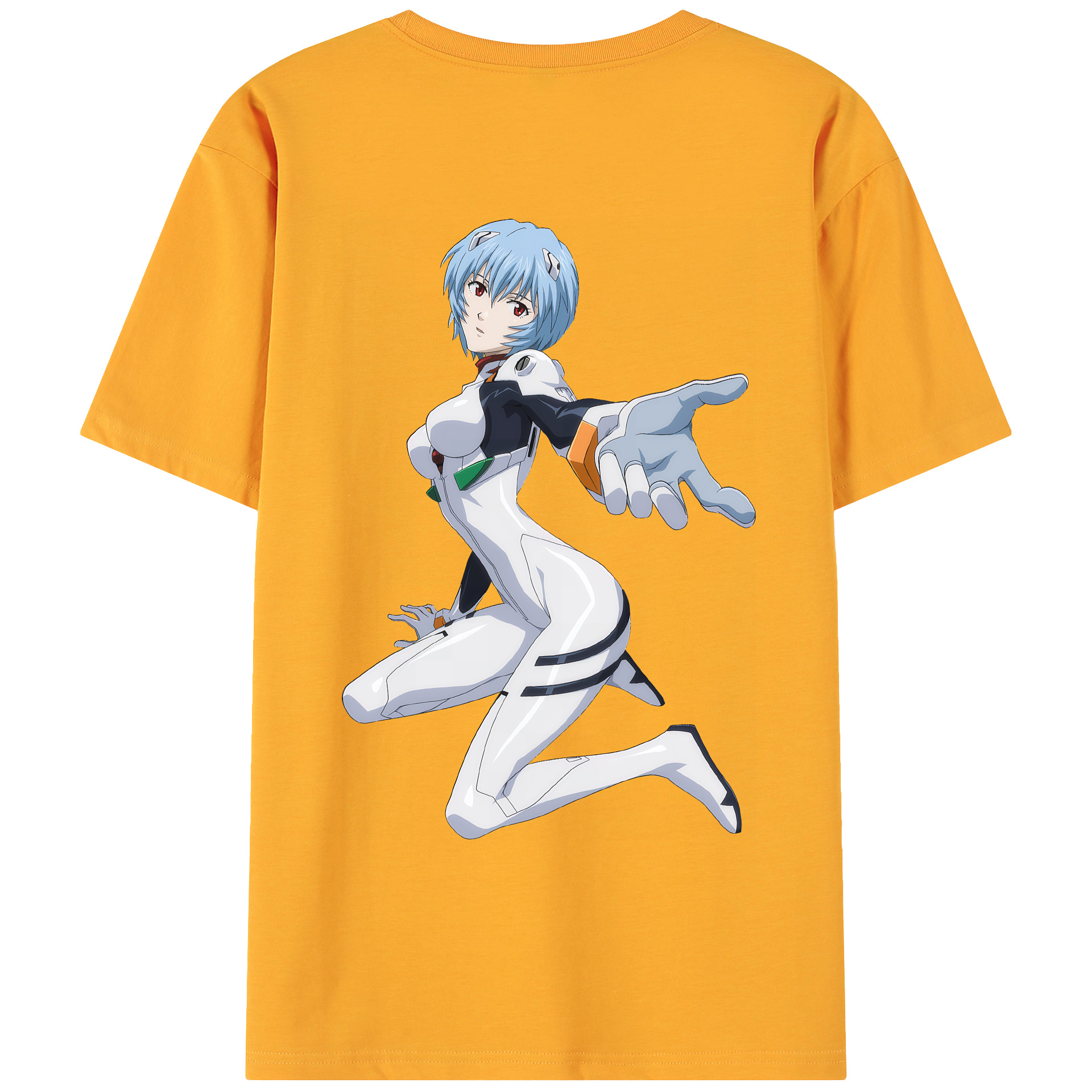 （画像用） EVA 新世紀エヴァンゲリオン 綿100％ メンズ半袖Tシャツ（バックプリント） 通気性