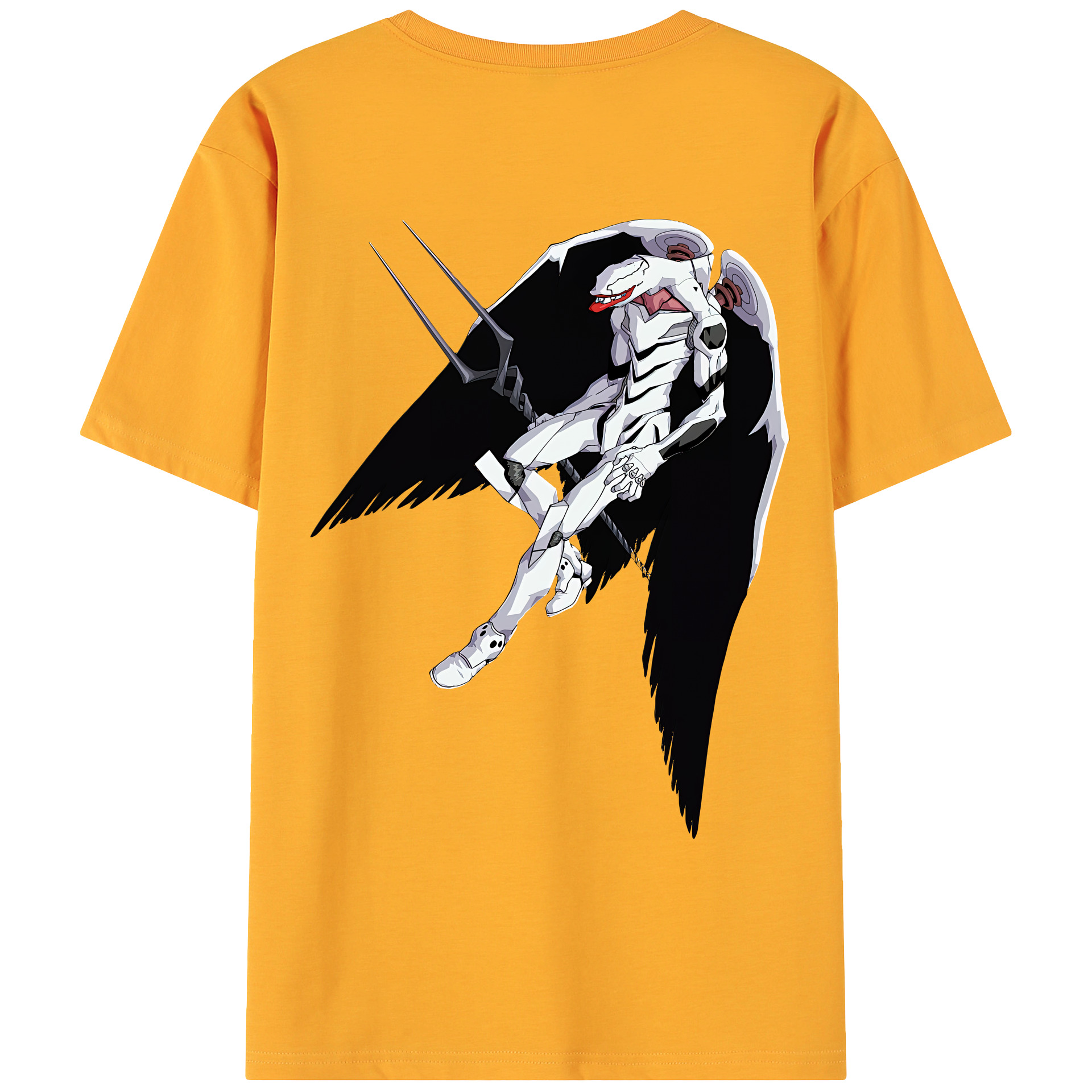 （画像用） EVA 新世紀エヴァンゲリオン 綿100％ メンズ半袖Tシャツ（バックプリント） 通気性