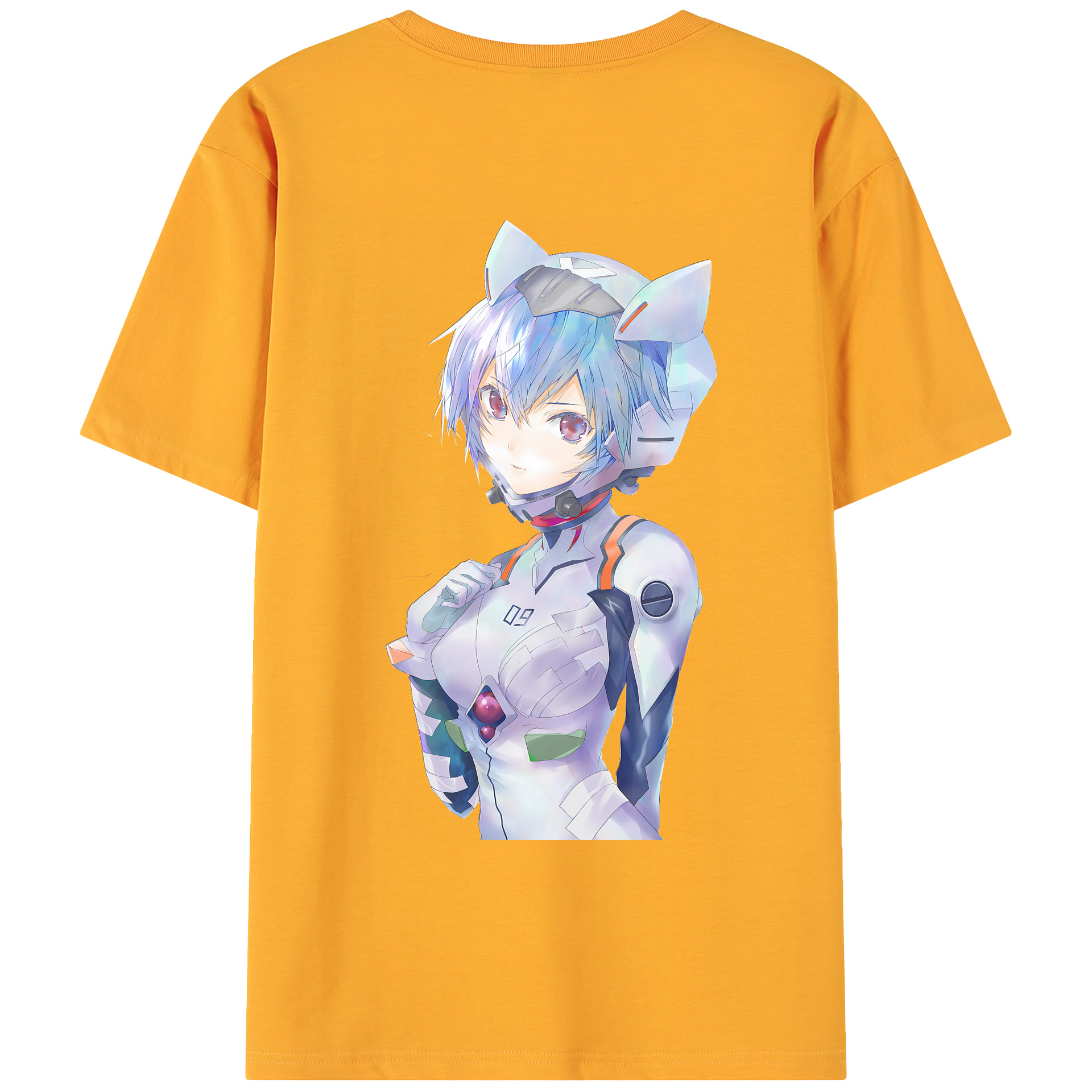（画像用） EVA 新世紀エヴァンゲリオン 綿100％ メンズ半袖Tシャツ（バックプリント） 通気性